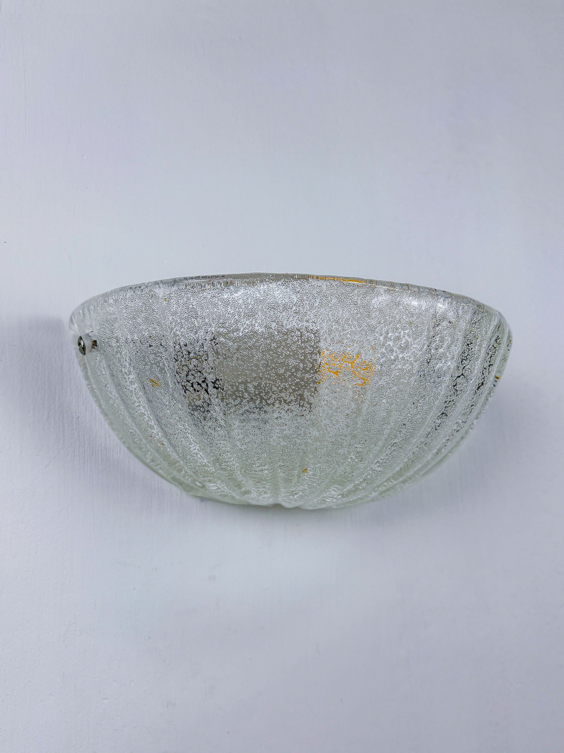 Shell-shaped Rugiada Murano Glass Wall Sconce, Italy, 1970's