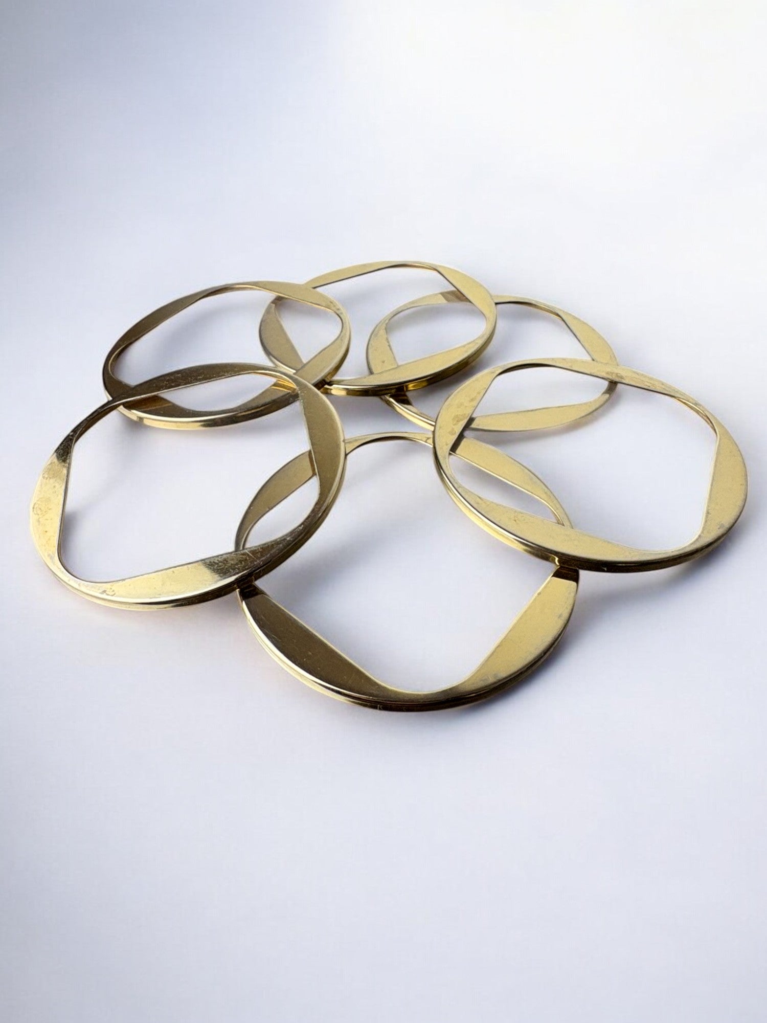 Willy Rizzo Style Lucite Coasters, Set of 6, Italy, 1970