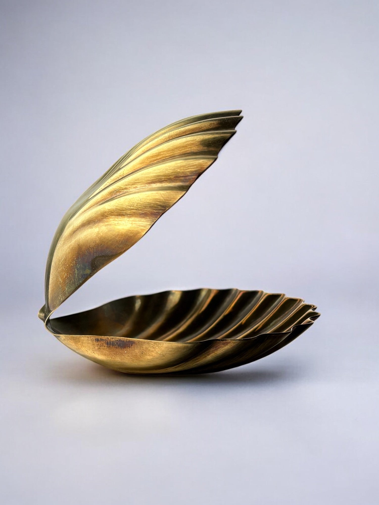 Shell Vide-Poches in brass, Italy, 1970's