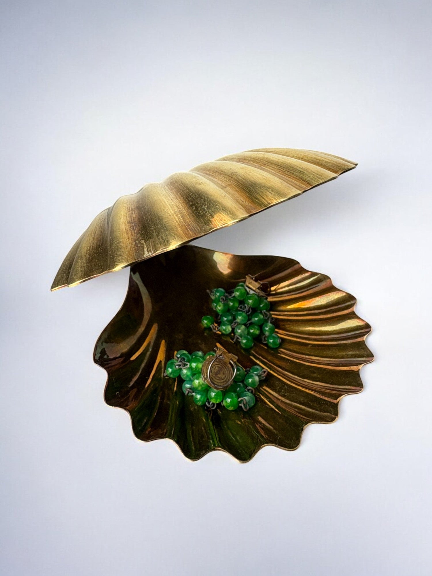 Shell Vide-Poches in brass, Italy, 1970's