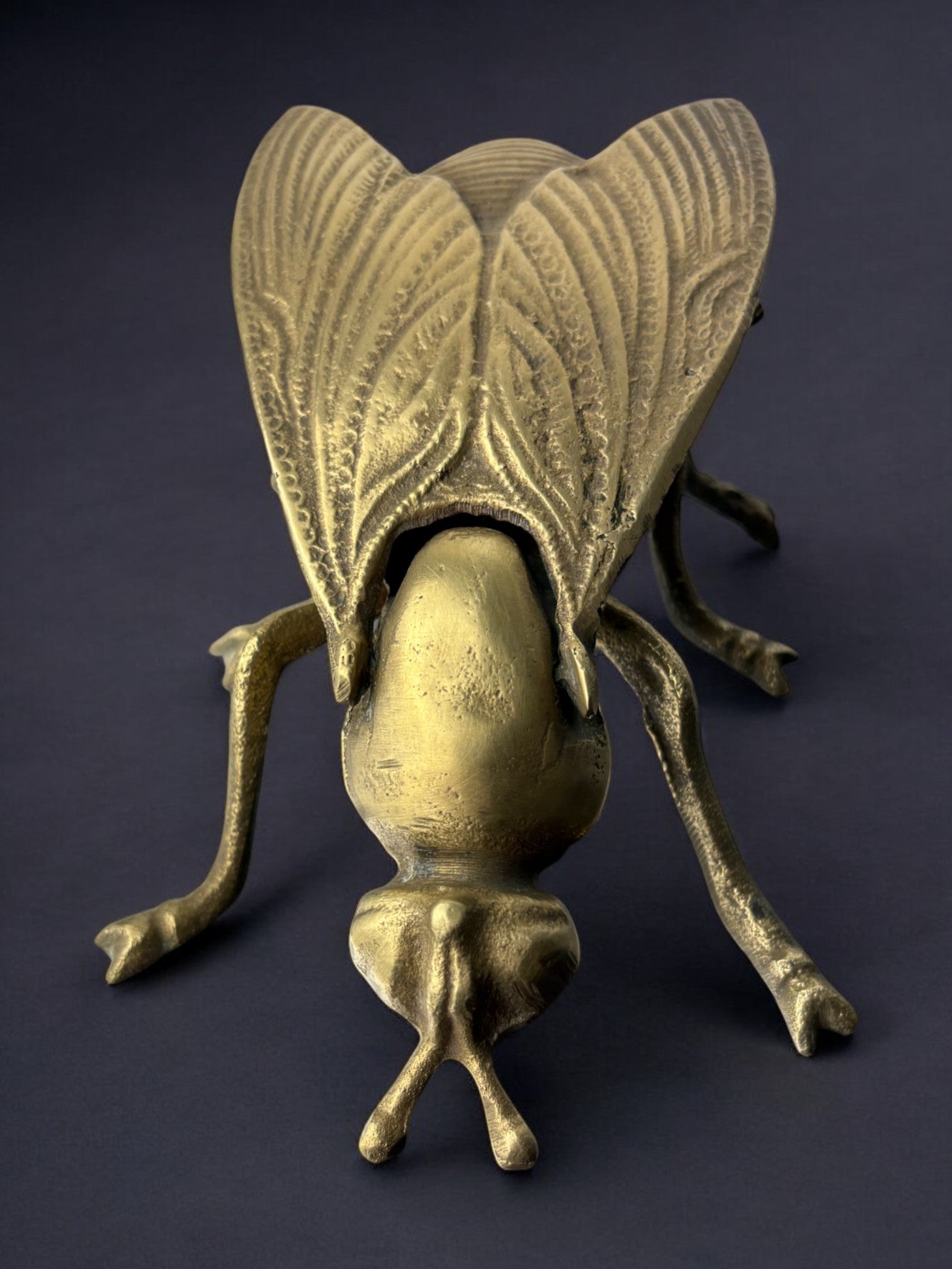 Regency fly ashtray in brass, Spain, circa 1980