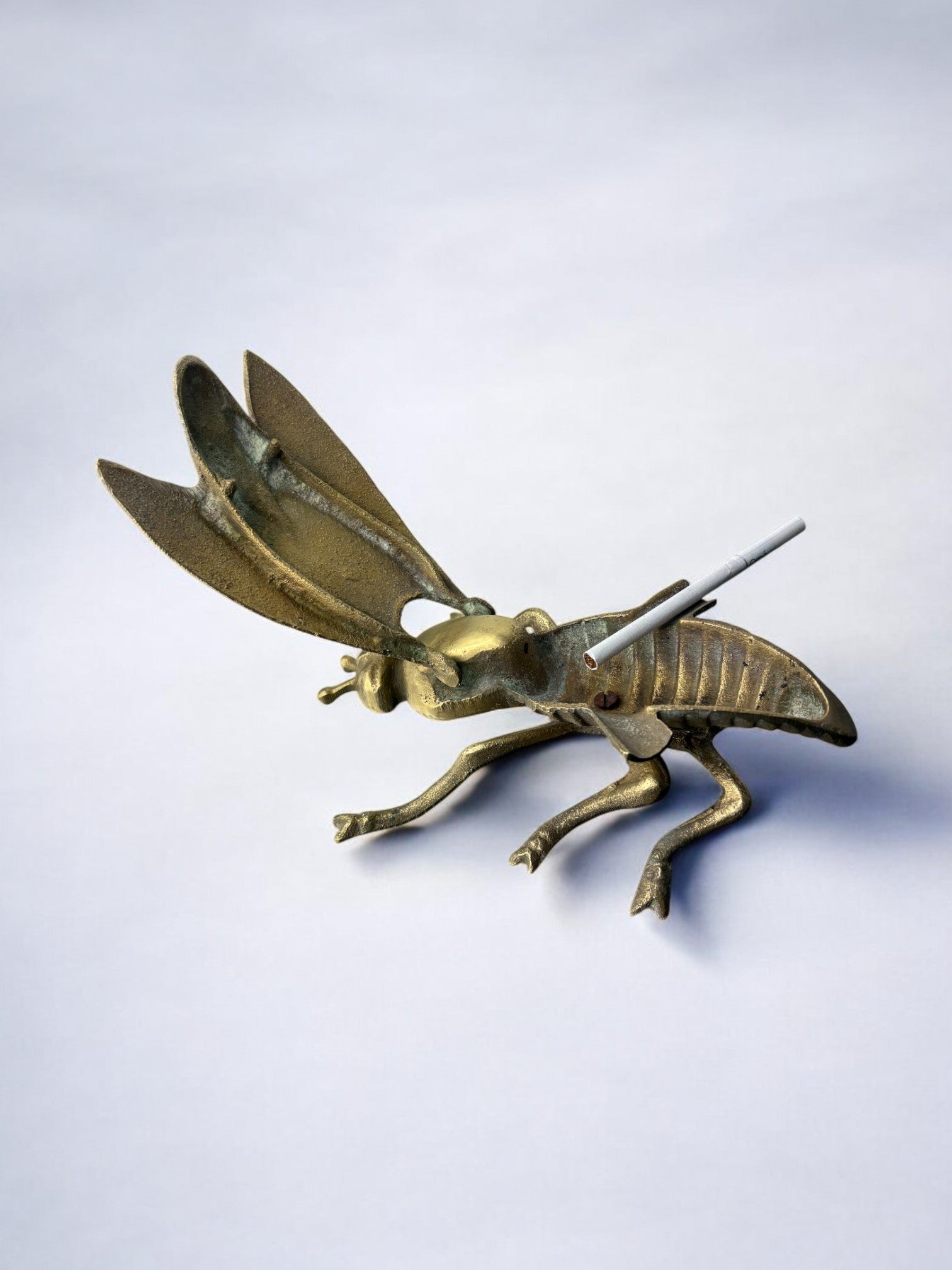 Regency fly ashtray in brass, Spain, circa 1980