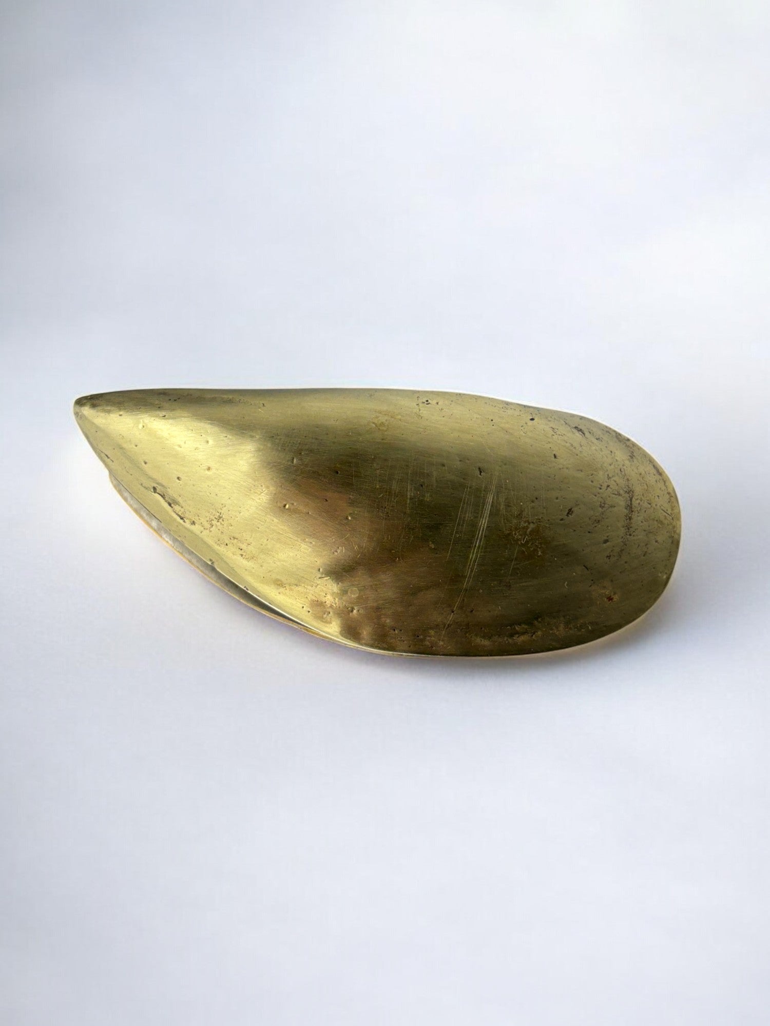 Mussel Shell paper clip in brass, Italy, 1970's