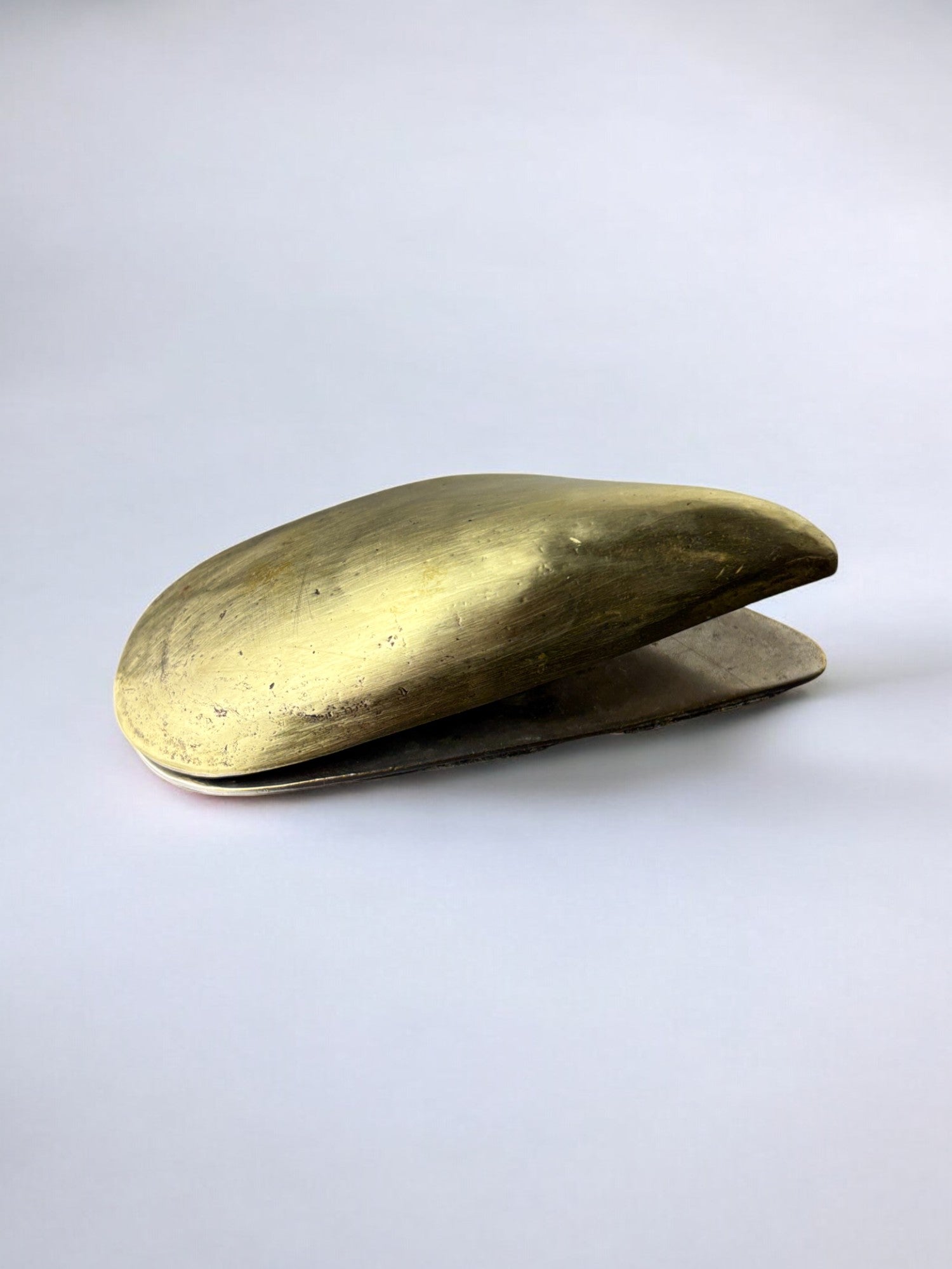 Mussel Shell paper clip in brass, Italy, 1970's