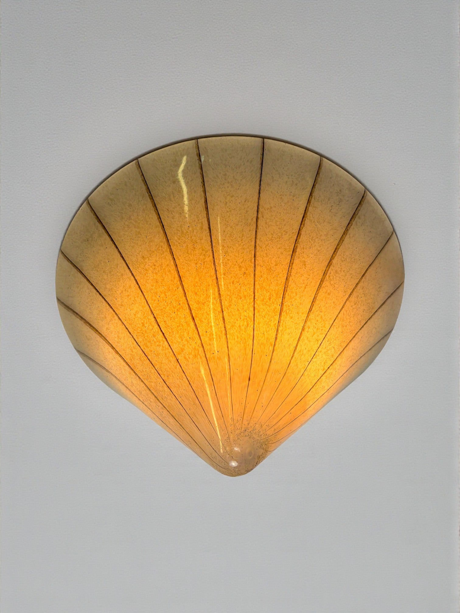 Murano Mazzega Swirl Glass Ceiling Light, Italy, 1970's