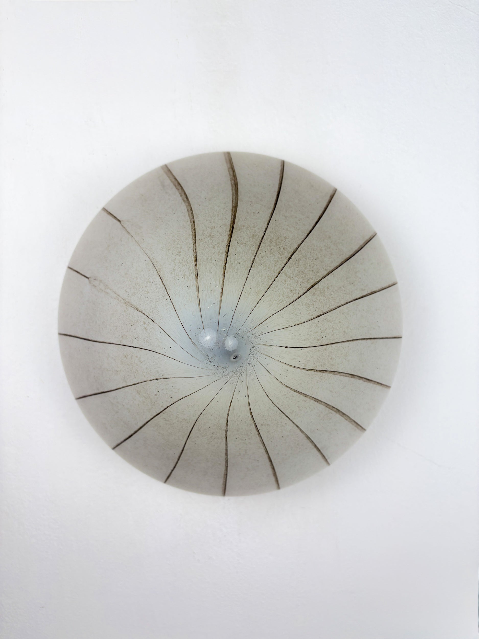 Murano Mazzega Swirl Glass Ceiling Light, Italy, 1970's