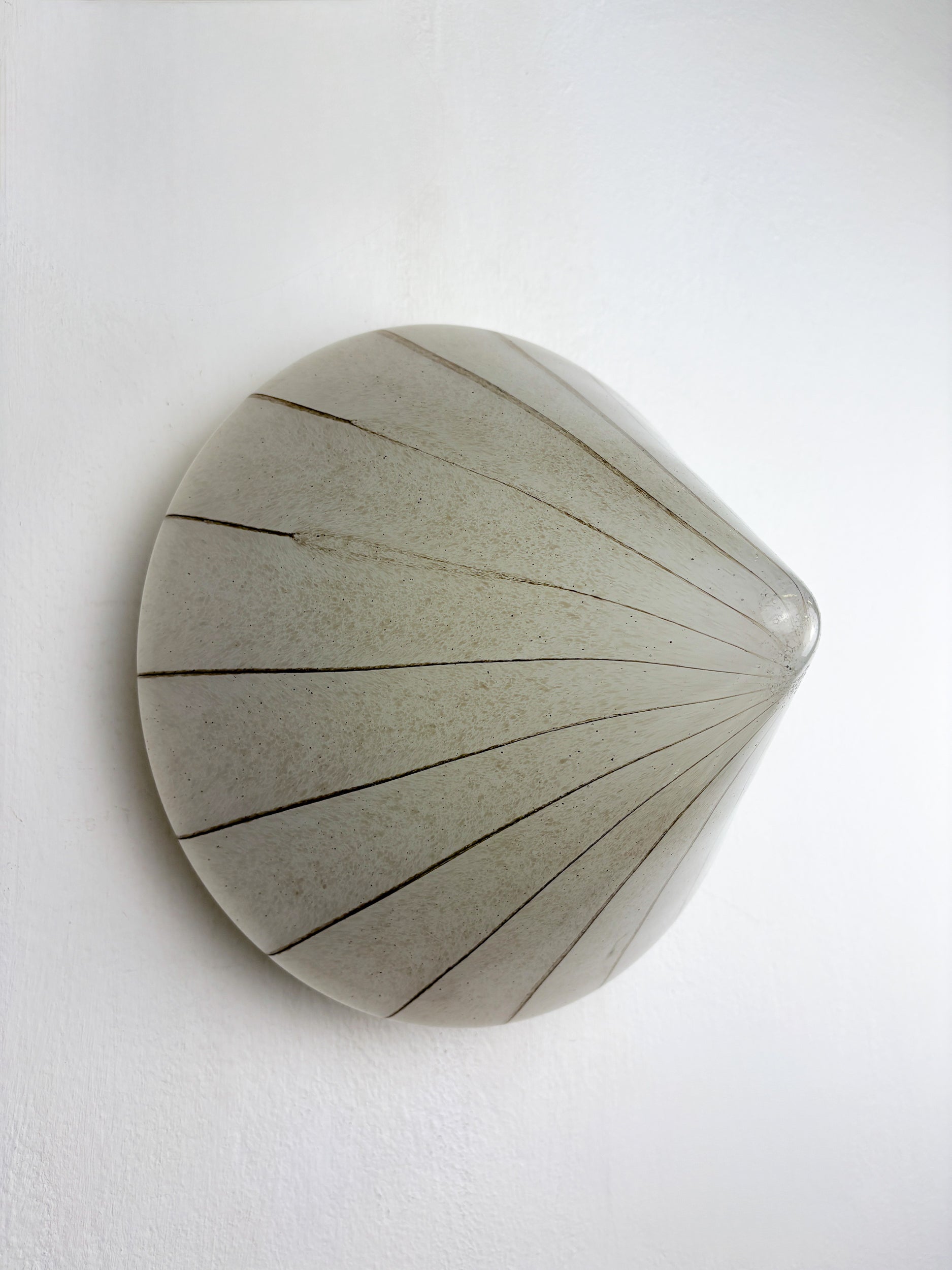 Murano Mazzega Swirl Glass Ceiling Light, Italy, 1970's