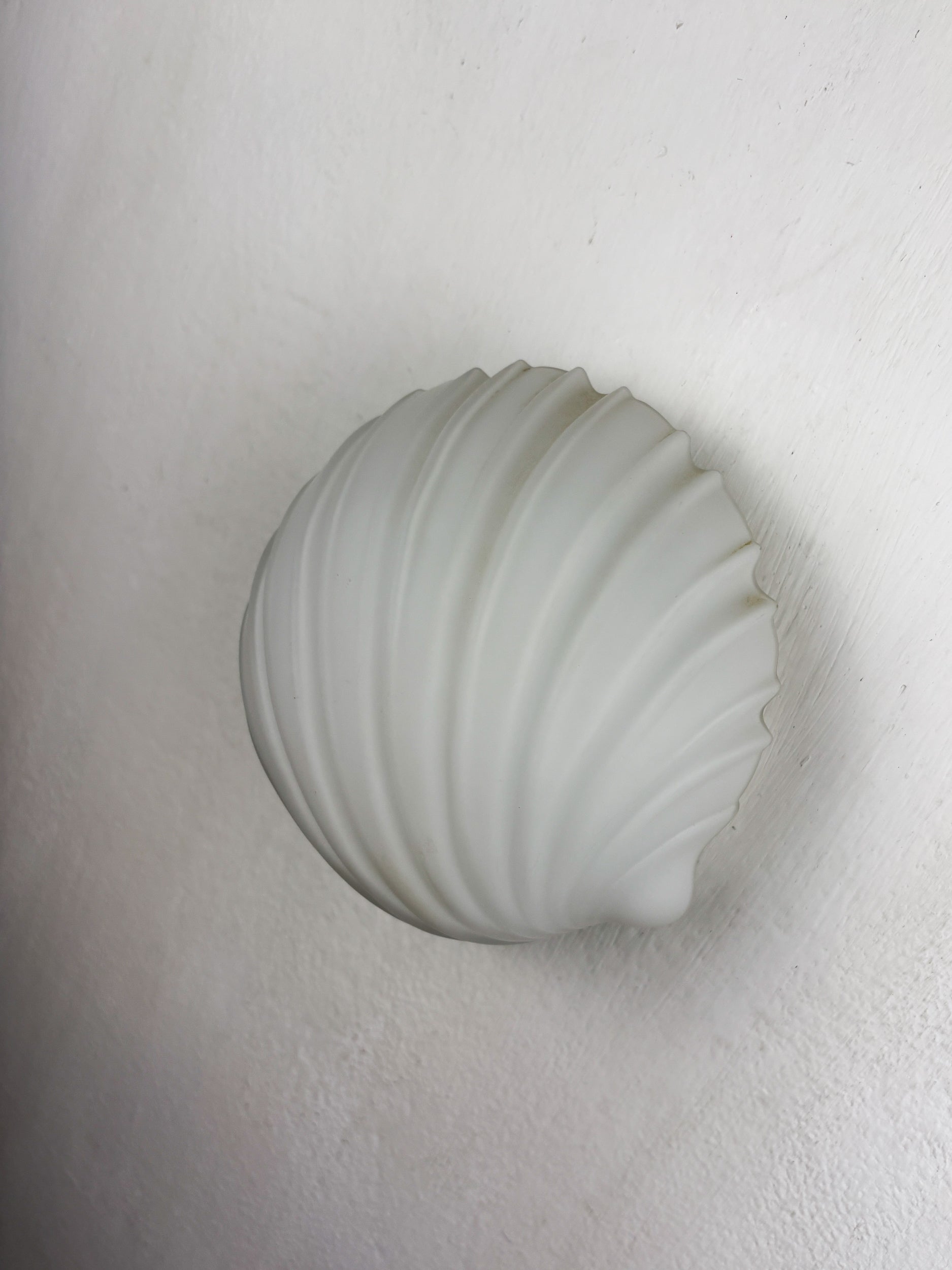 Shell-Shaped Wall Light by Limburg, Opaline Glass, Germany 1970s