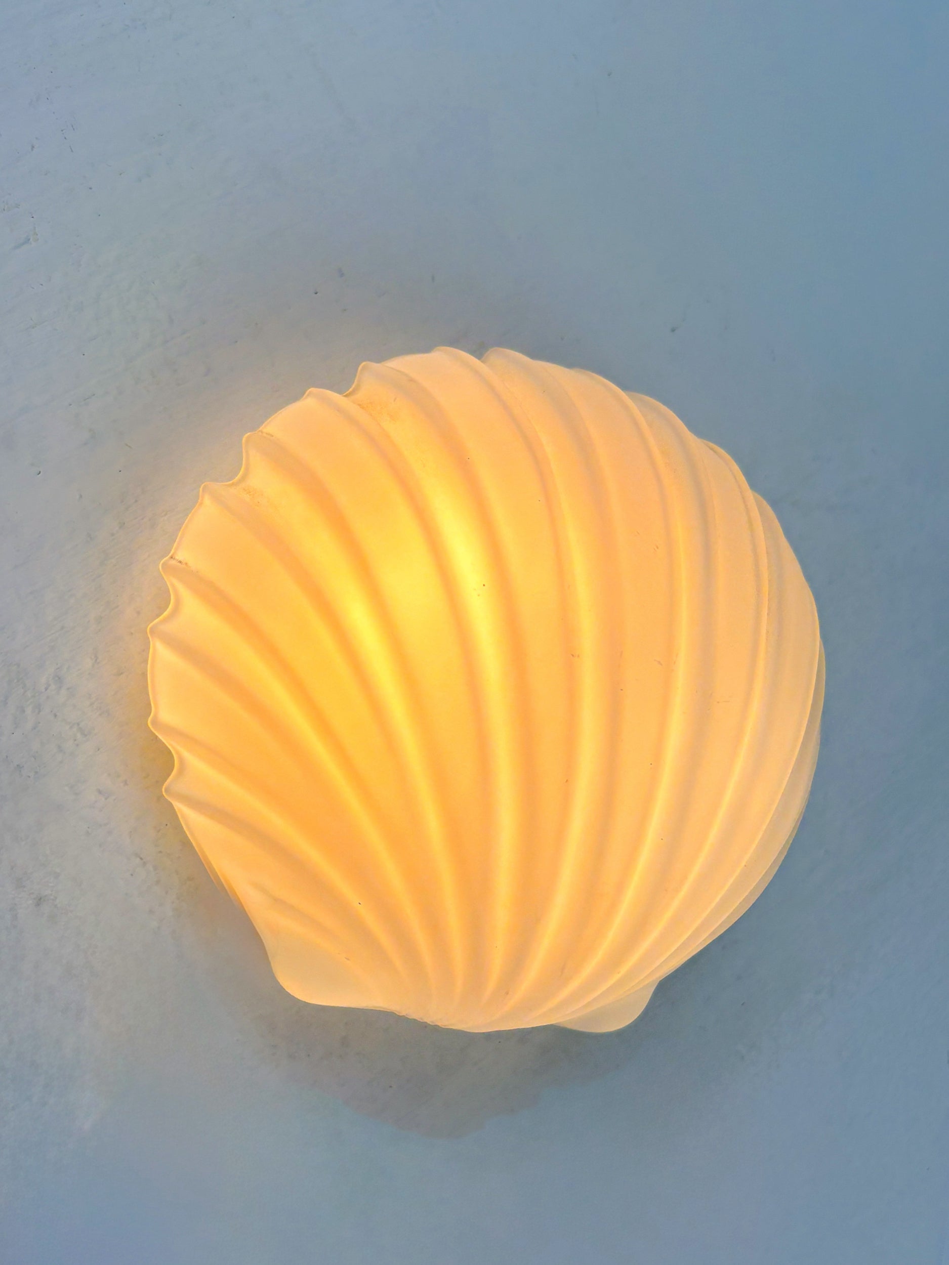 Shell-Shaped Wall Light by Limburg, Opaline Glass, Germany 1970s