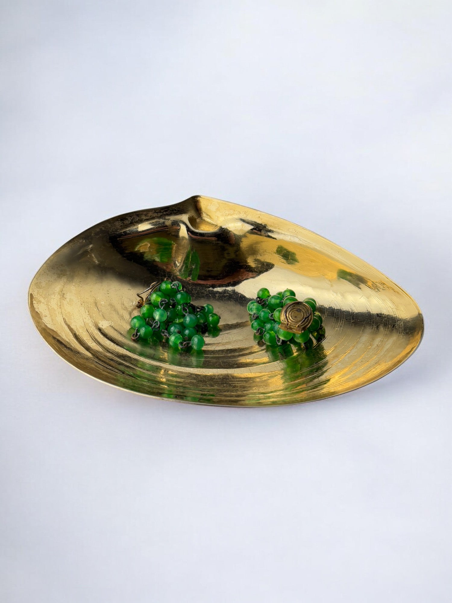 Art deco Shell Vide-Poches in brass, Italy, 1970's