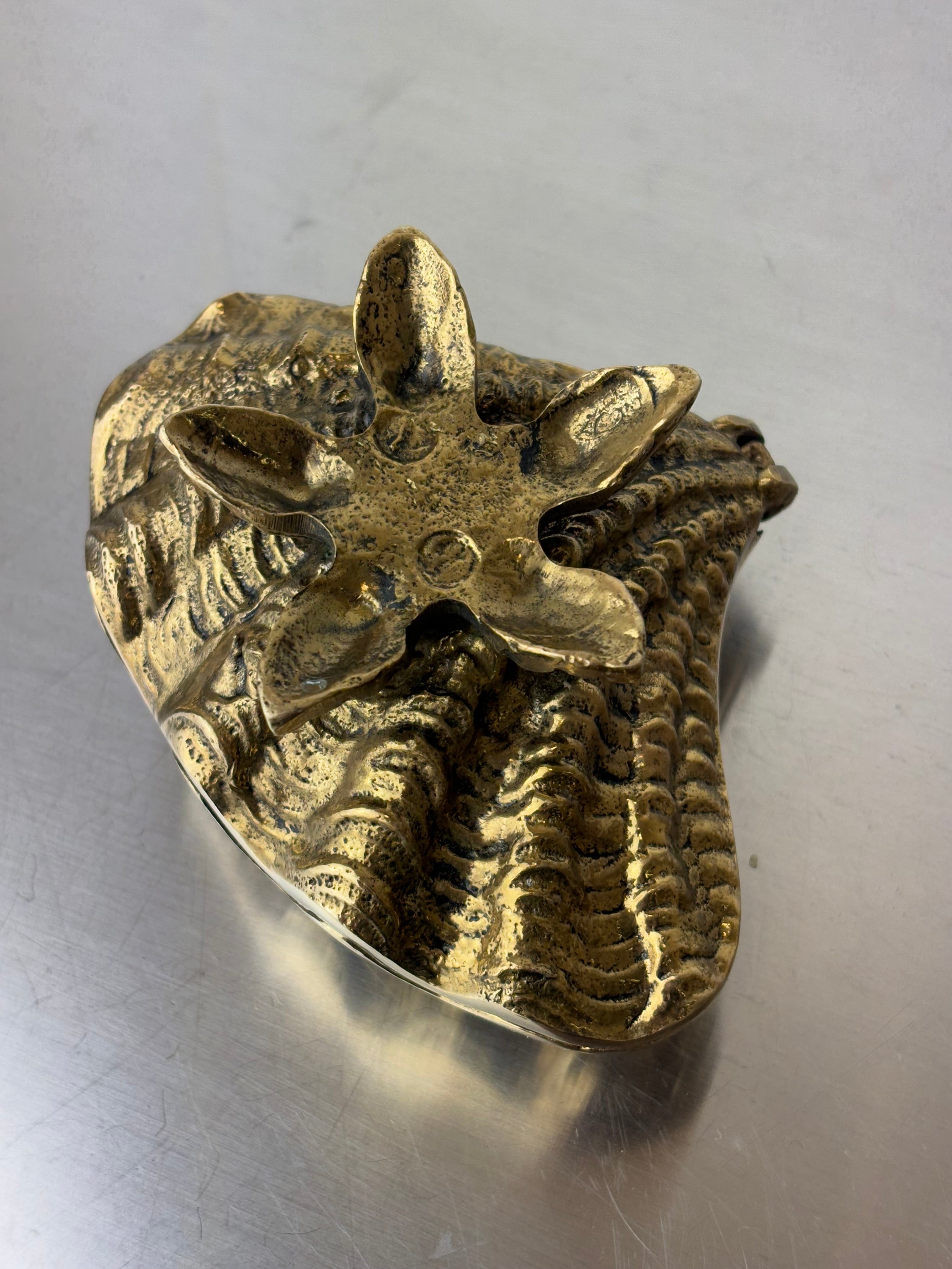 Shell jewelry box in bronze, Italy, 1970's