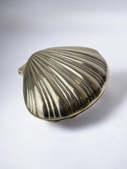Shell jewelry box, silver plated, Italy, circa 1980's