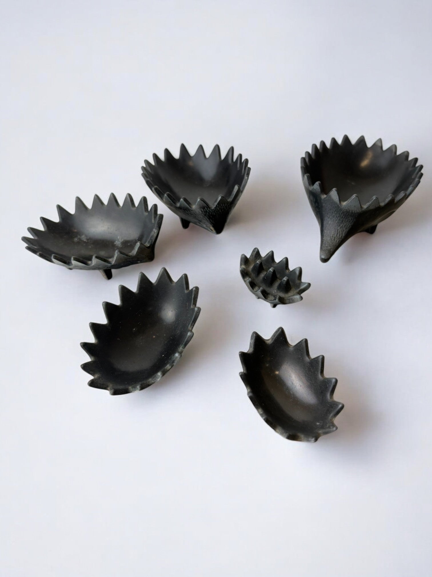 Stackable Hedgehog Ashtray Set by Walter Bosse for Hertha Baller, Austria, Midcentury