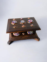 Modernist Wood and Enamel vanity Box by J. Capo Esmaltes, Spain, 1970