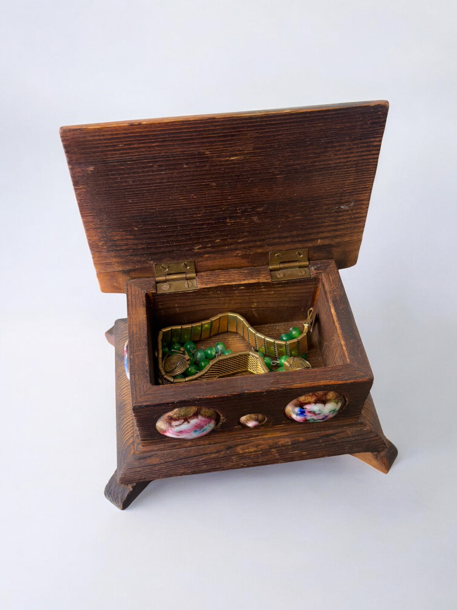 Modernist Wood and Enamel vanity Box by J. Capo Esmaltes, Spain, 1970