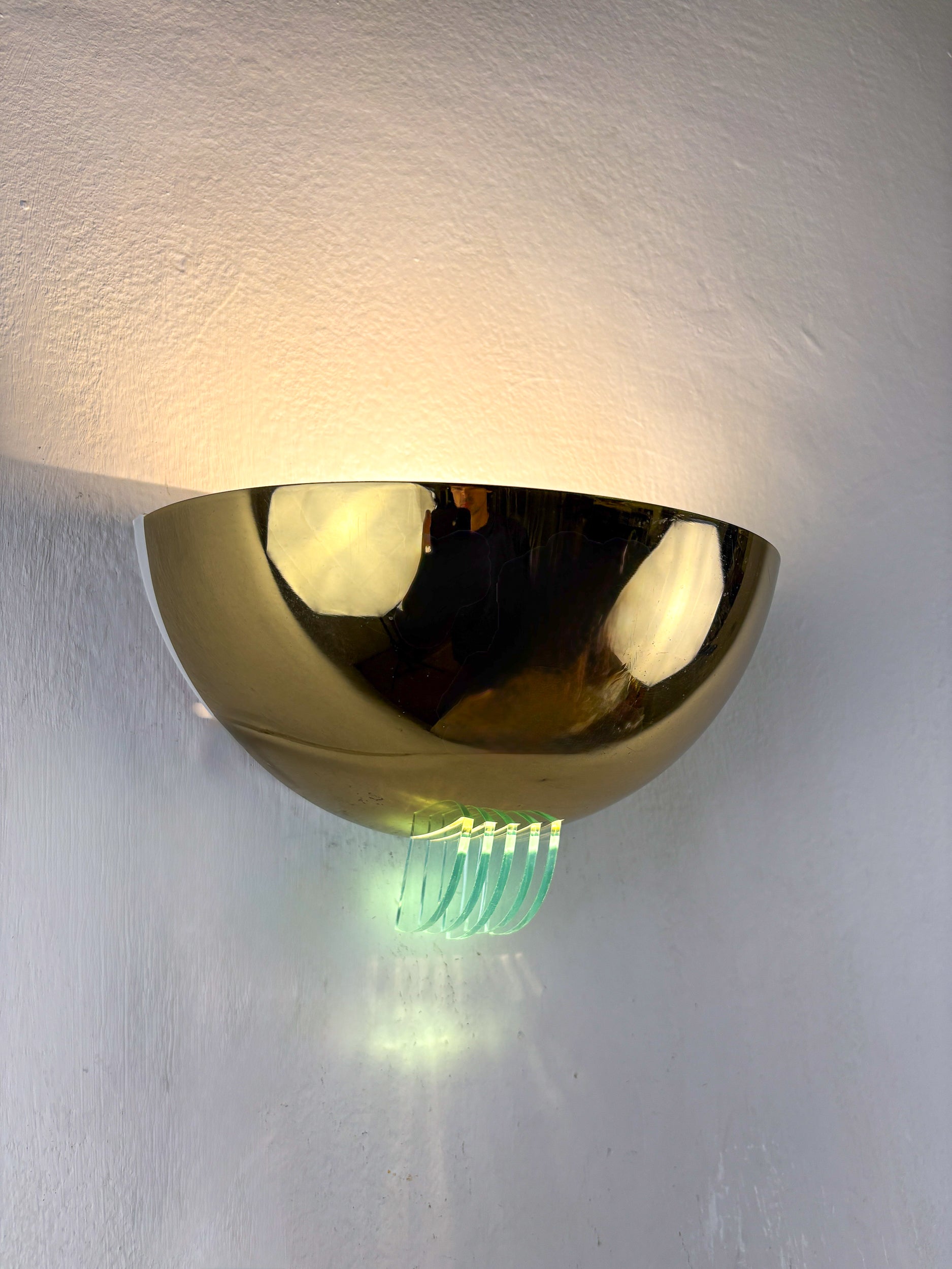 Pair of Modernist Design Half Moon Wall Lamp by GS Germany, 1980's