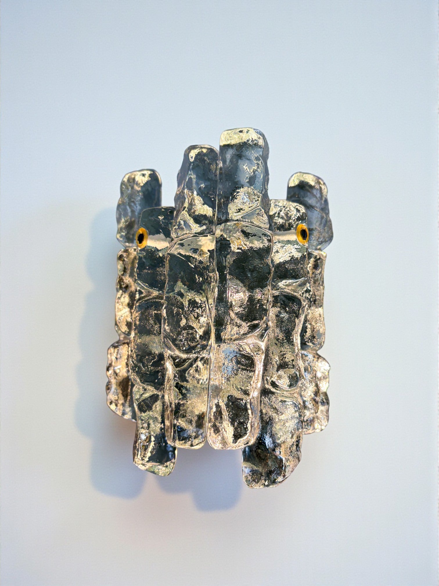 J.T. Kalmar 'Ice Cube' Wall Light, Frosted Glass, Austria 1970s