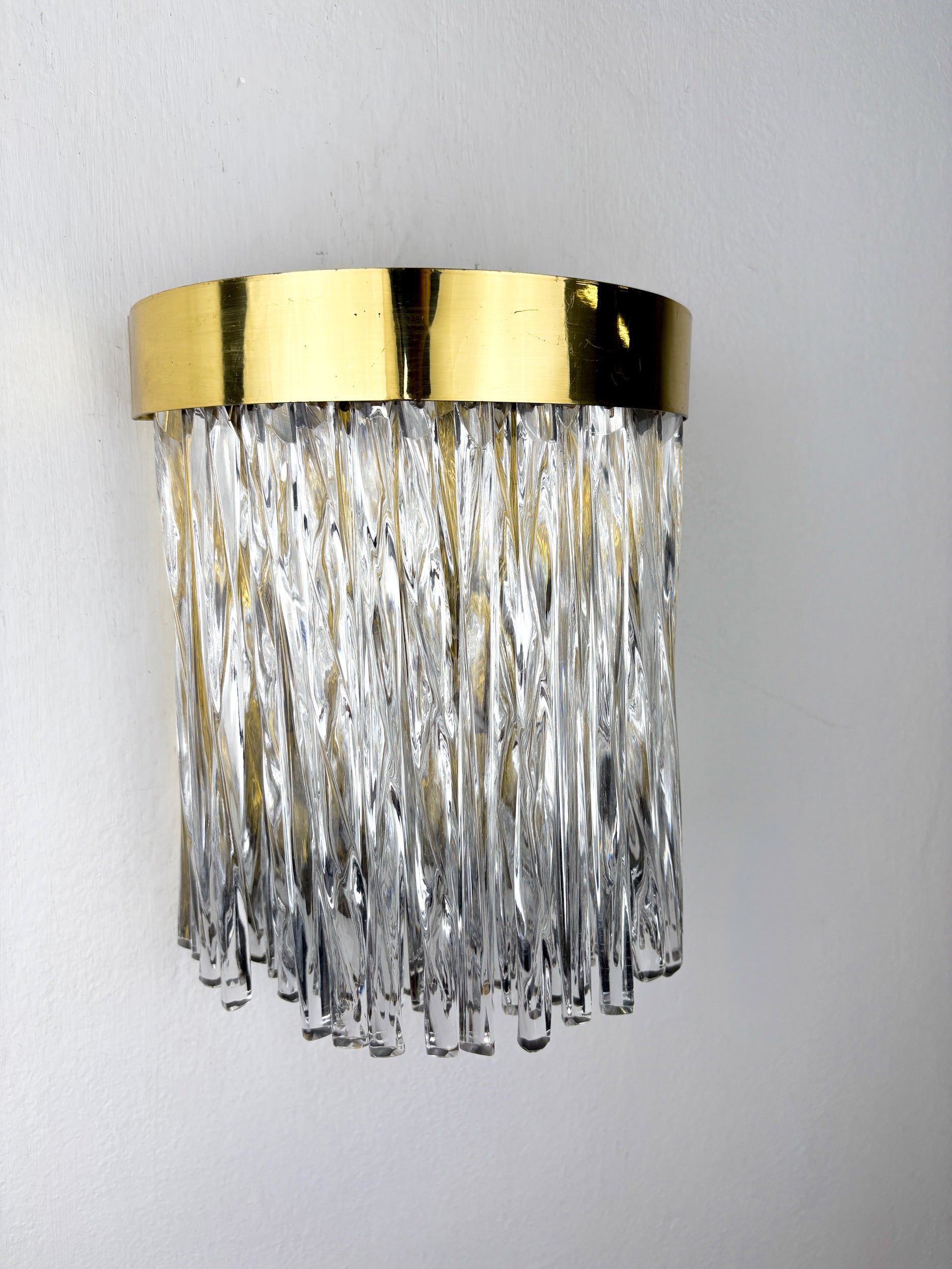 Cascade wall light by Venini, murano glass, italy, 1970