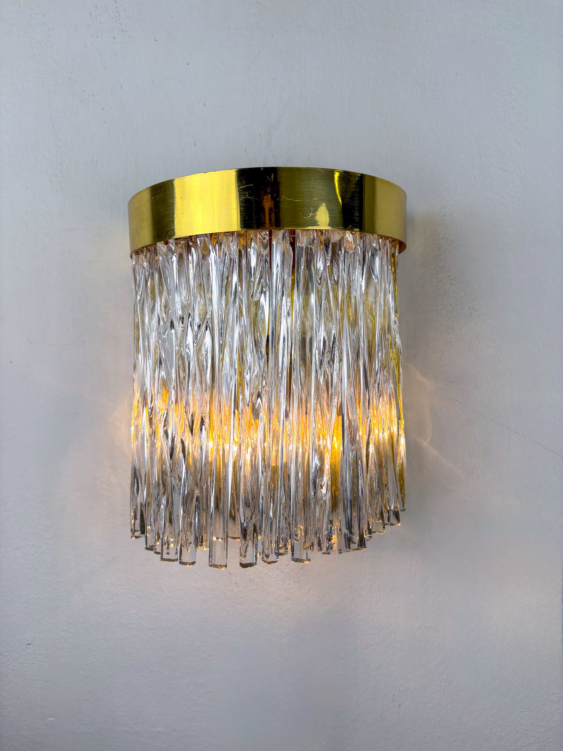 Cascade wall light by Venini, murano glass, italy, 1970
