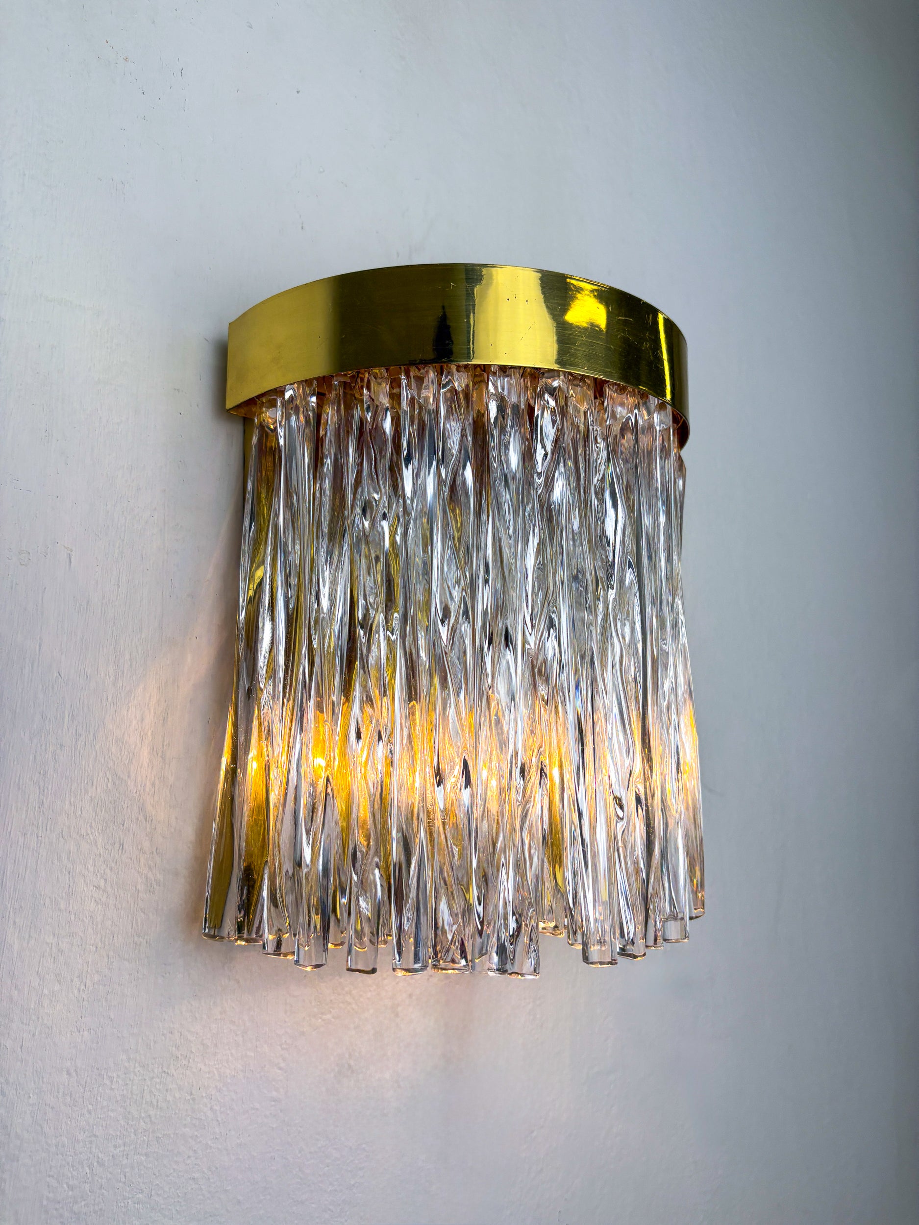 Cascade wall light by Venini, murano glass, italy, 1970
