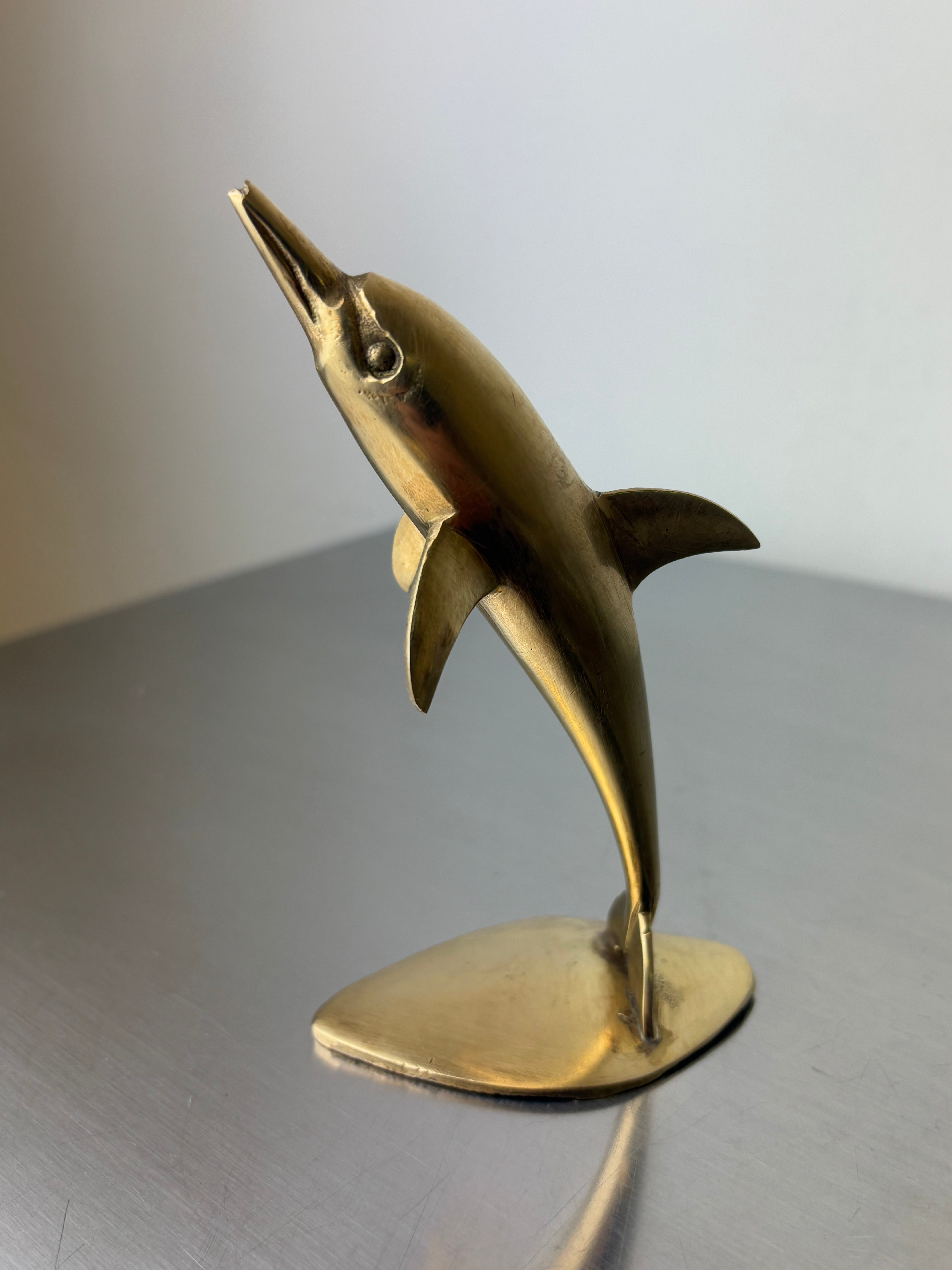 Dolphin paperweight by Volare in bronze, Italy, 1980's