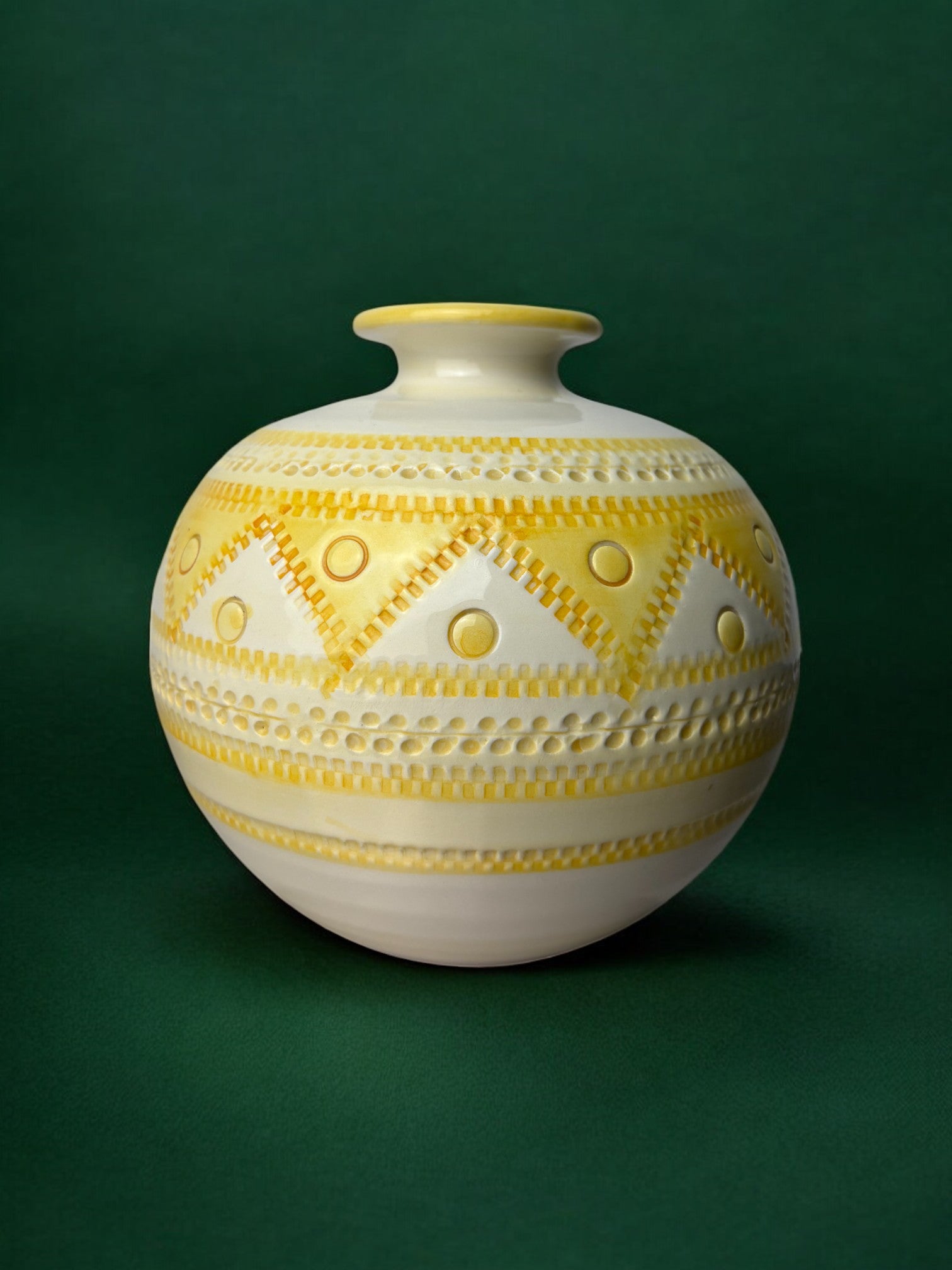 Yellow ceramic vase by Aldo Londi for Bitossi, Italy, 1960