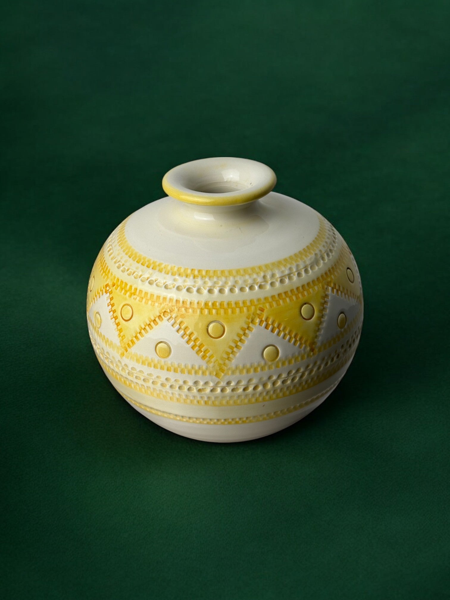Yellow ceramic vase by Aldo Londi for Bitossi, Italy, 1960