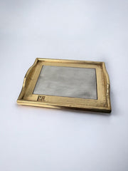 Brutalist pocket emptier by David Marshall, bronze and aluminum, Spain, 1980's