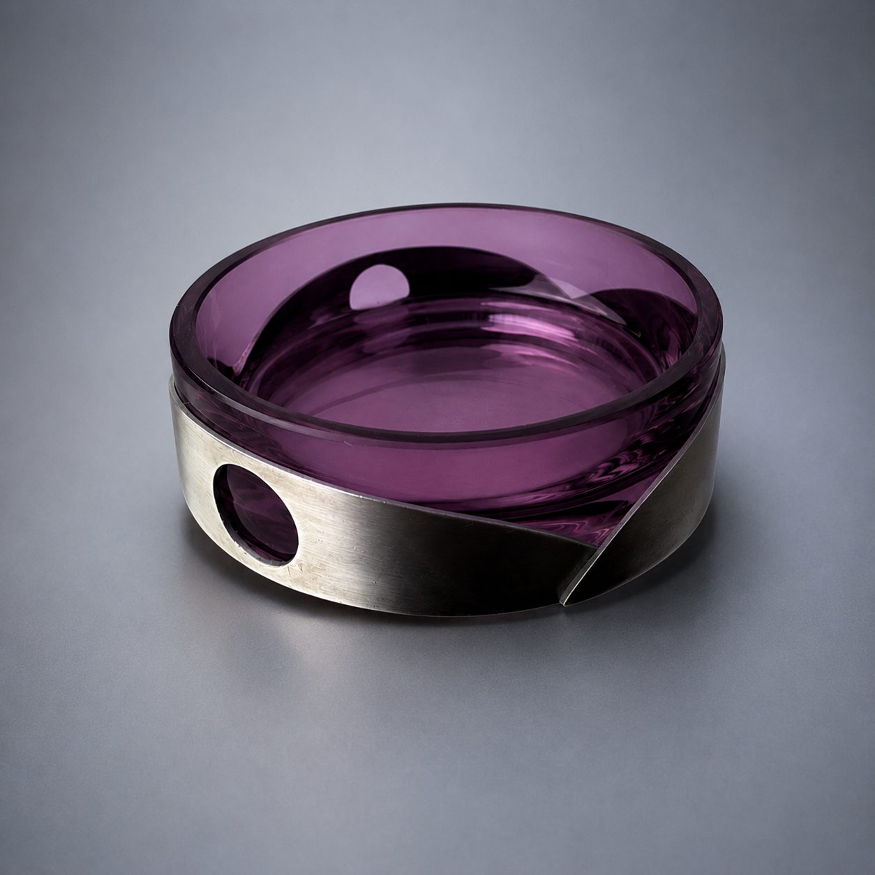Purple Murano Glass Ashtray by Arnolfo di Cambio, Italy, 1970s