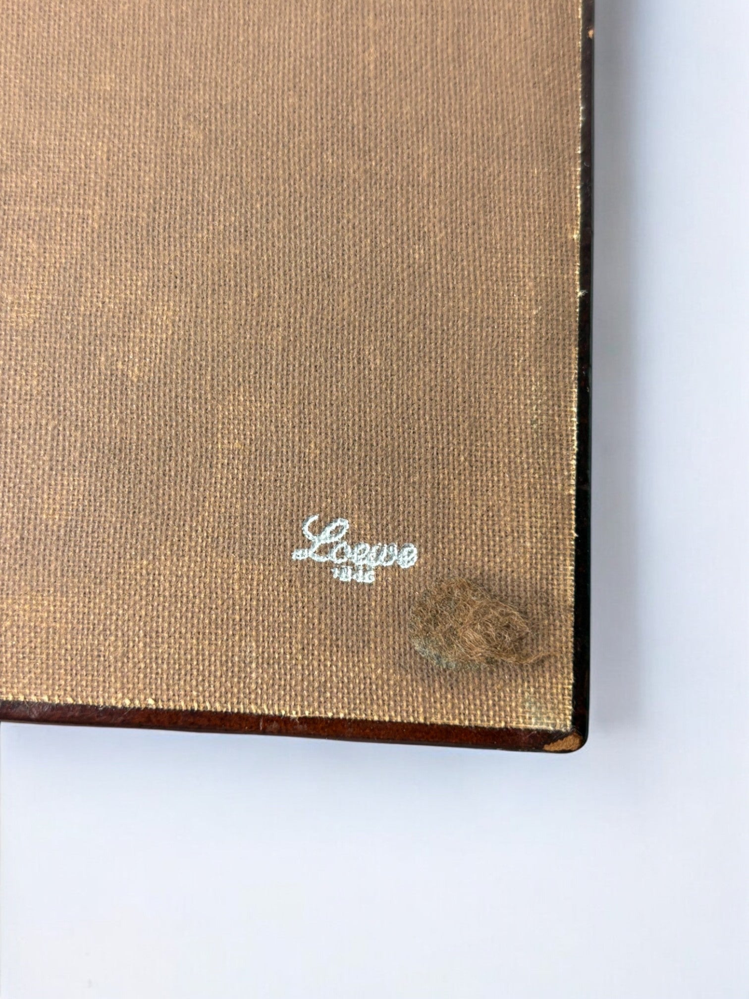 Loewe leather and wood box with metal buckle, Spain, 1970s
