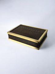 Lucite & Rattan Box,Christian Dior Style, 1970