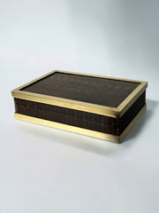 Lucite & Rattan Box,Christian Dior Style, 1970