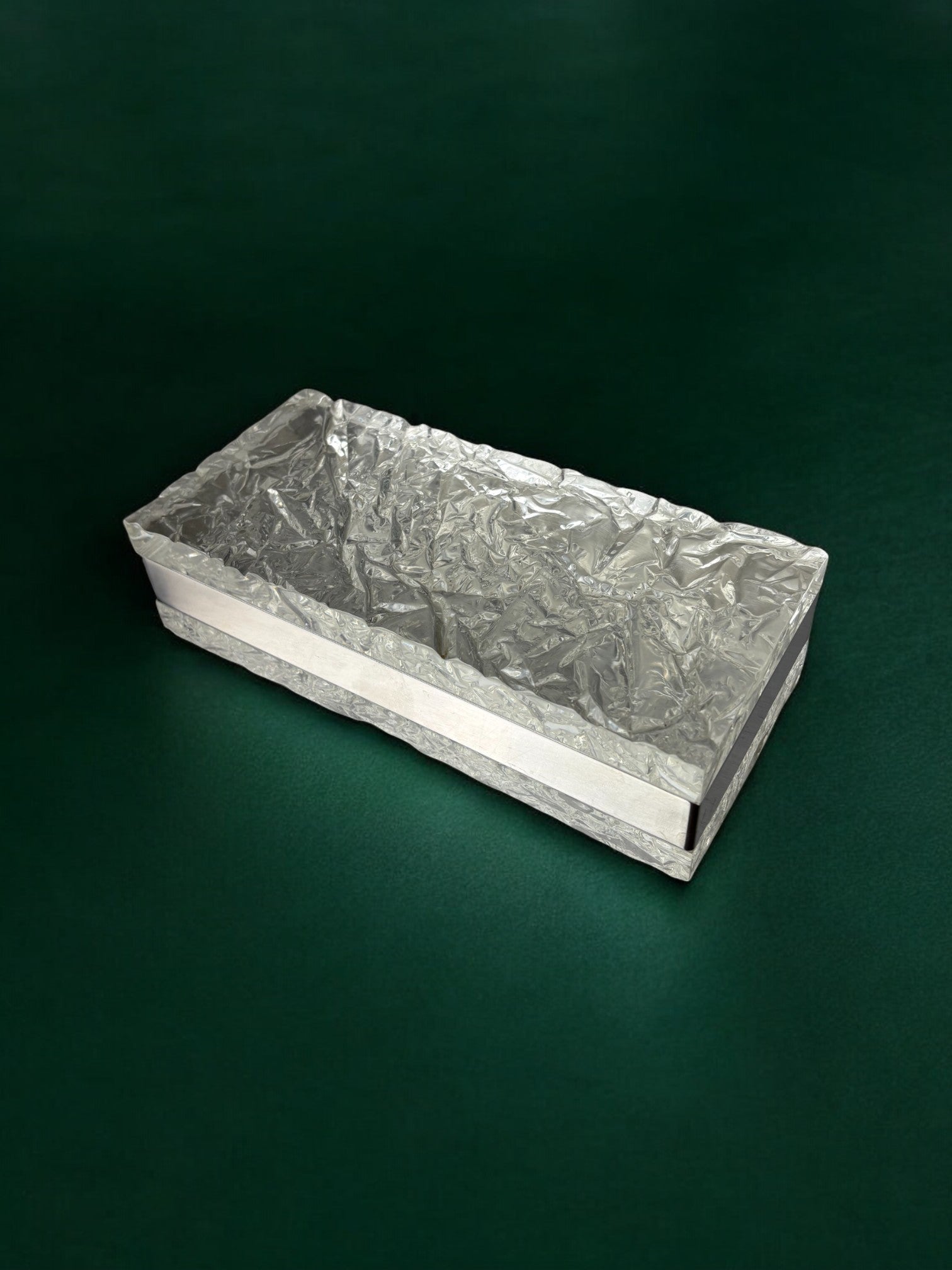 Willy Rizzo Style Ice Effect Lucite vanity box, Italy, 1970's