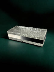 Willy Rizzo Style Ice Effect Lucite vanity box, Italy, 1970's