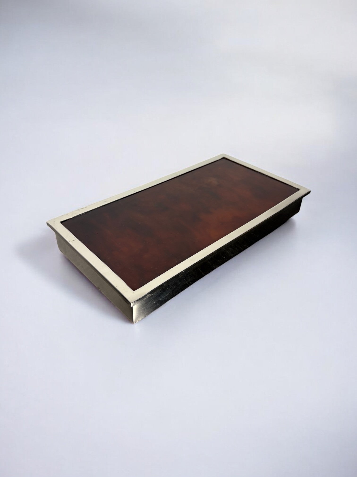 Faux Tortoise Shell & chromed Dior vanity box, Italy, 1970's