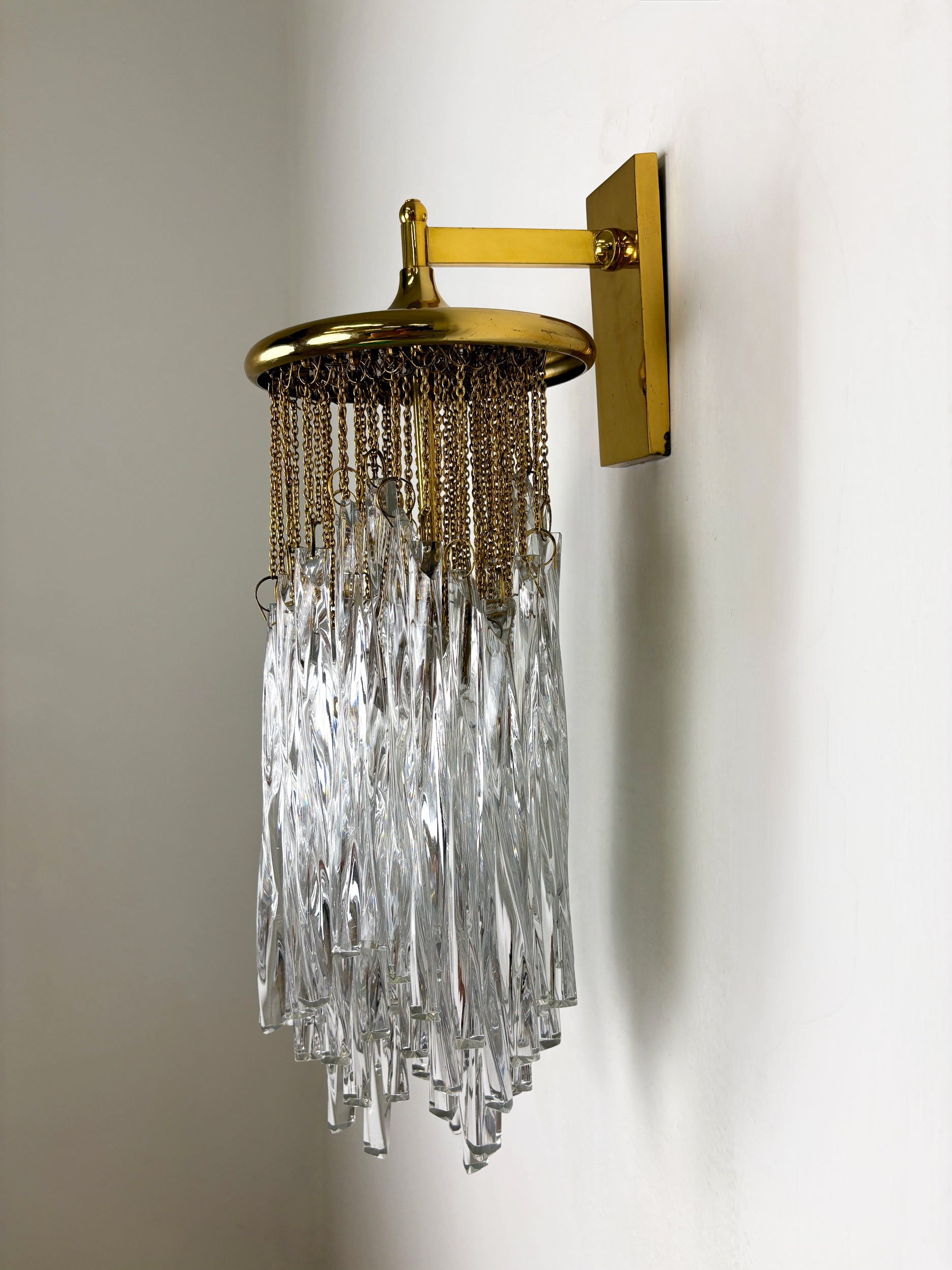 Cascade wall light by Venini, murano glass, italy, 1970's