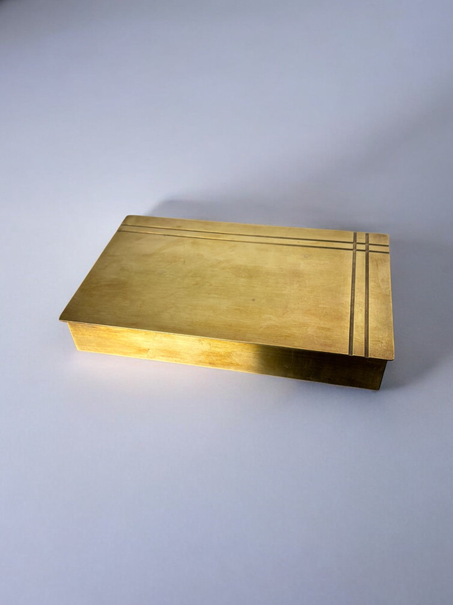 Art deco vanity box in brass, France, 1930's