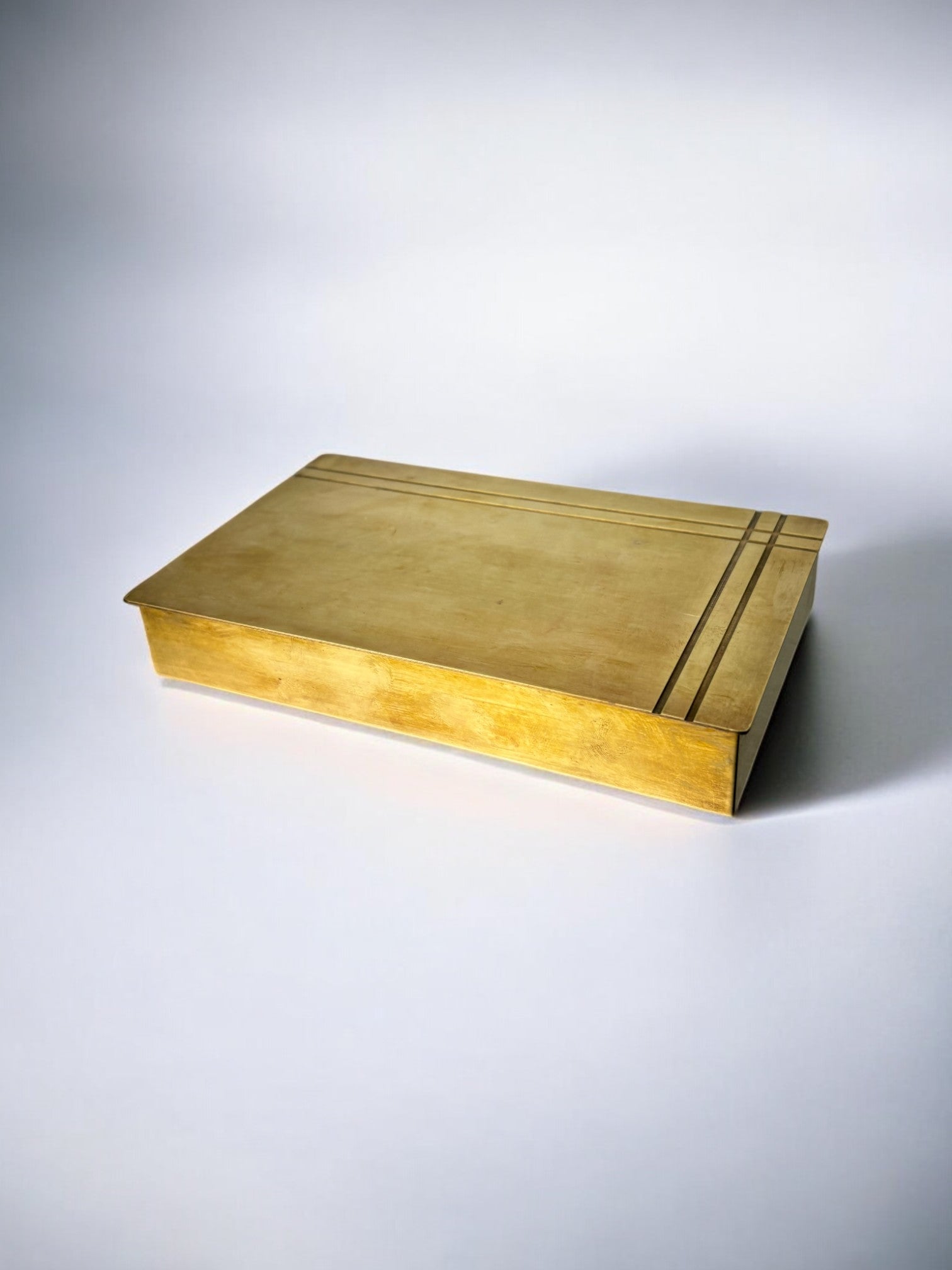 Art deco vanity box in brass, France, 1930's