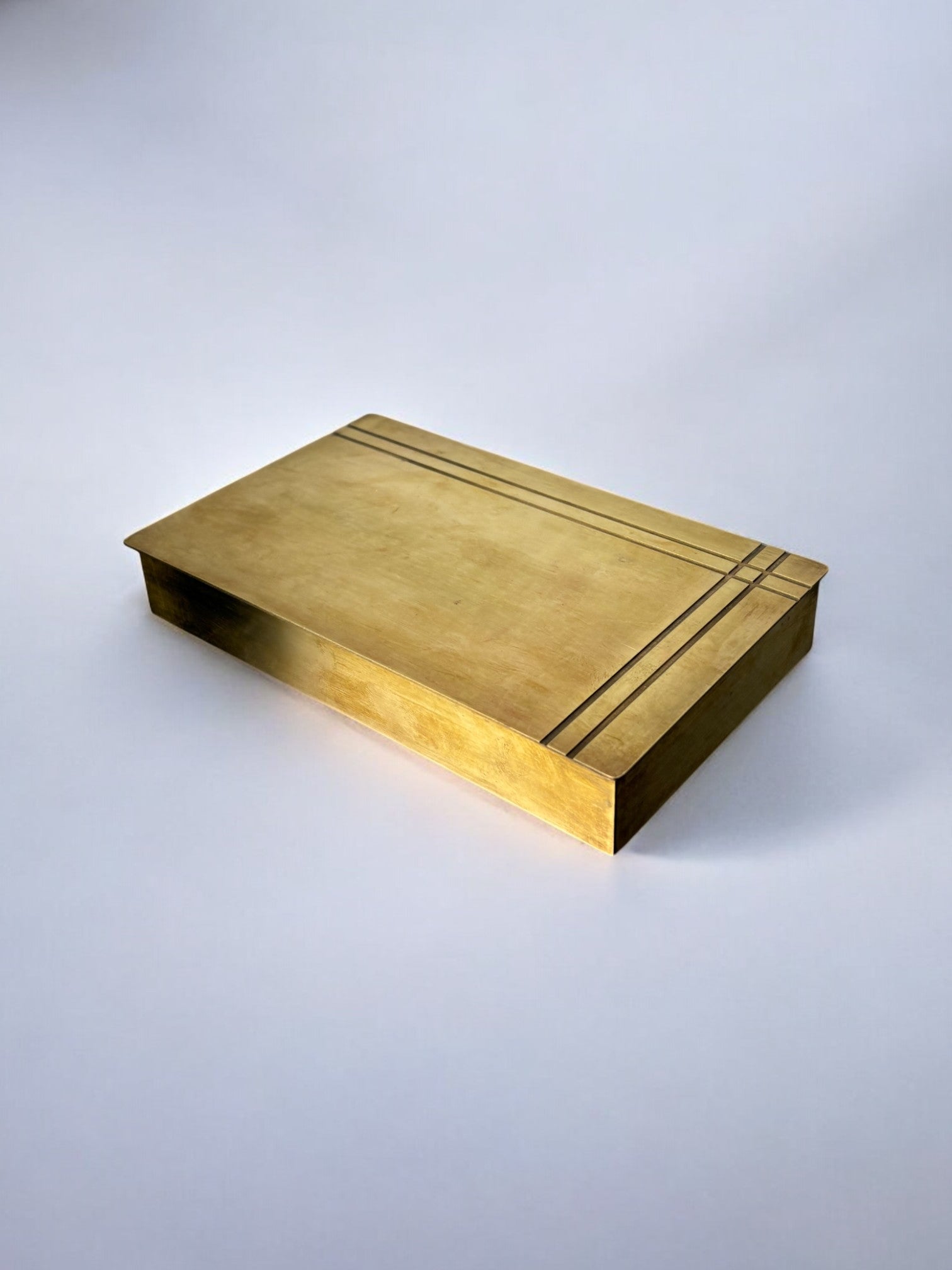 Art deco vanity box in brass, France, 1930's