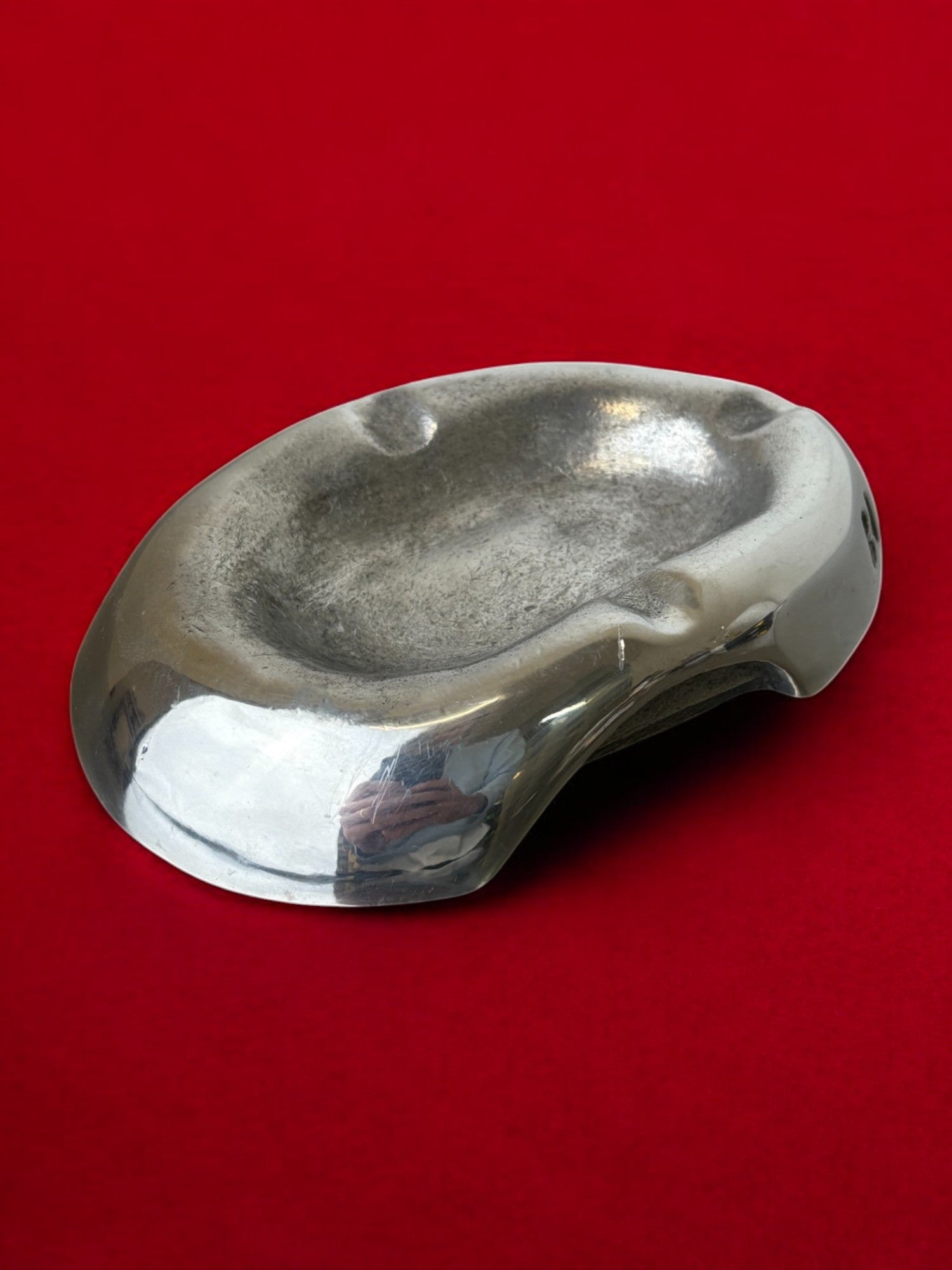Brutalist ashtray by Art3, solid aluminium, Spain, 1970's