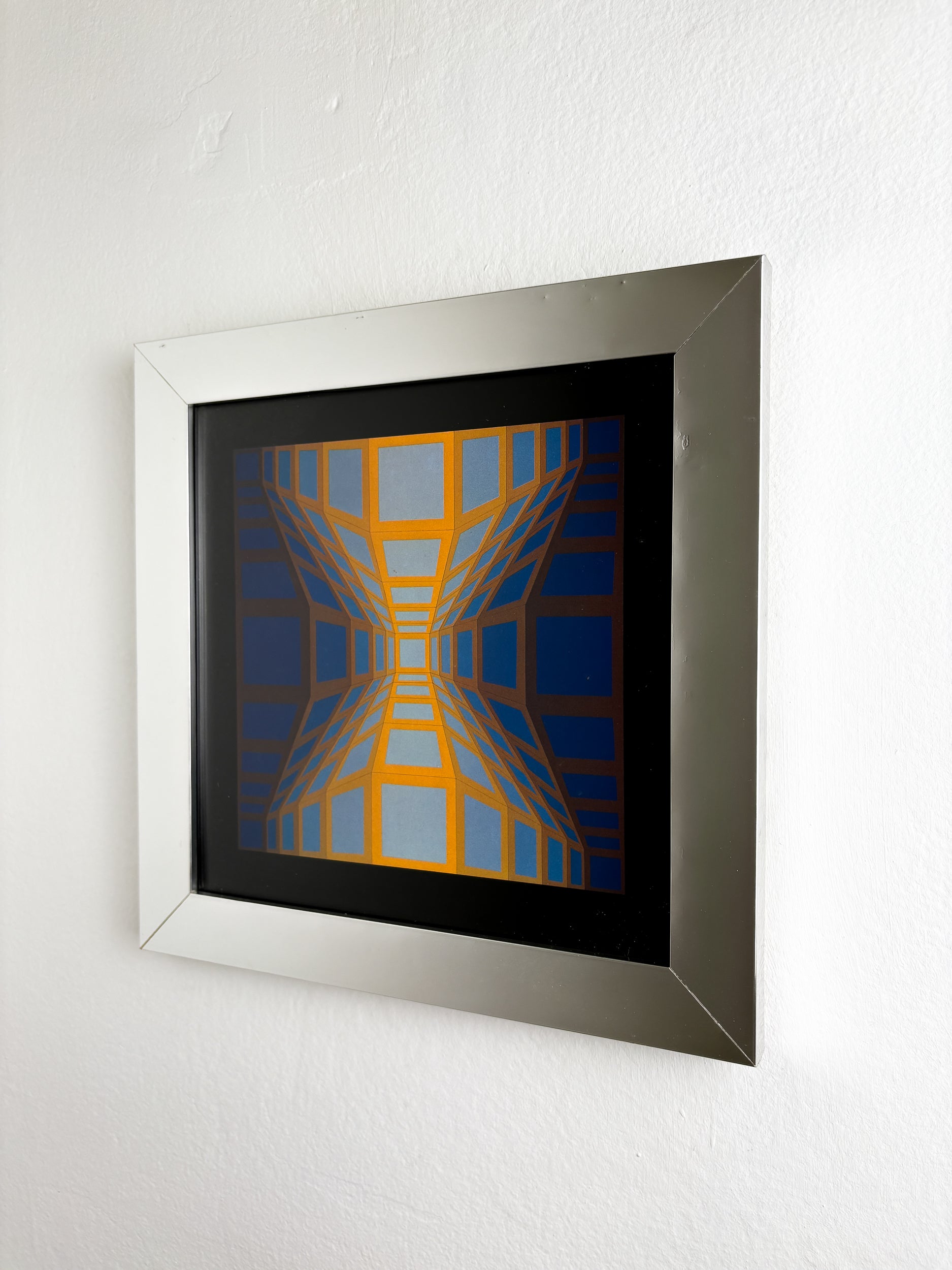 Victor Vasarely, Optical Composition, Circa 1970s, Offset Print, Framed