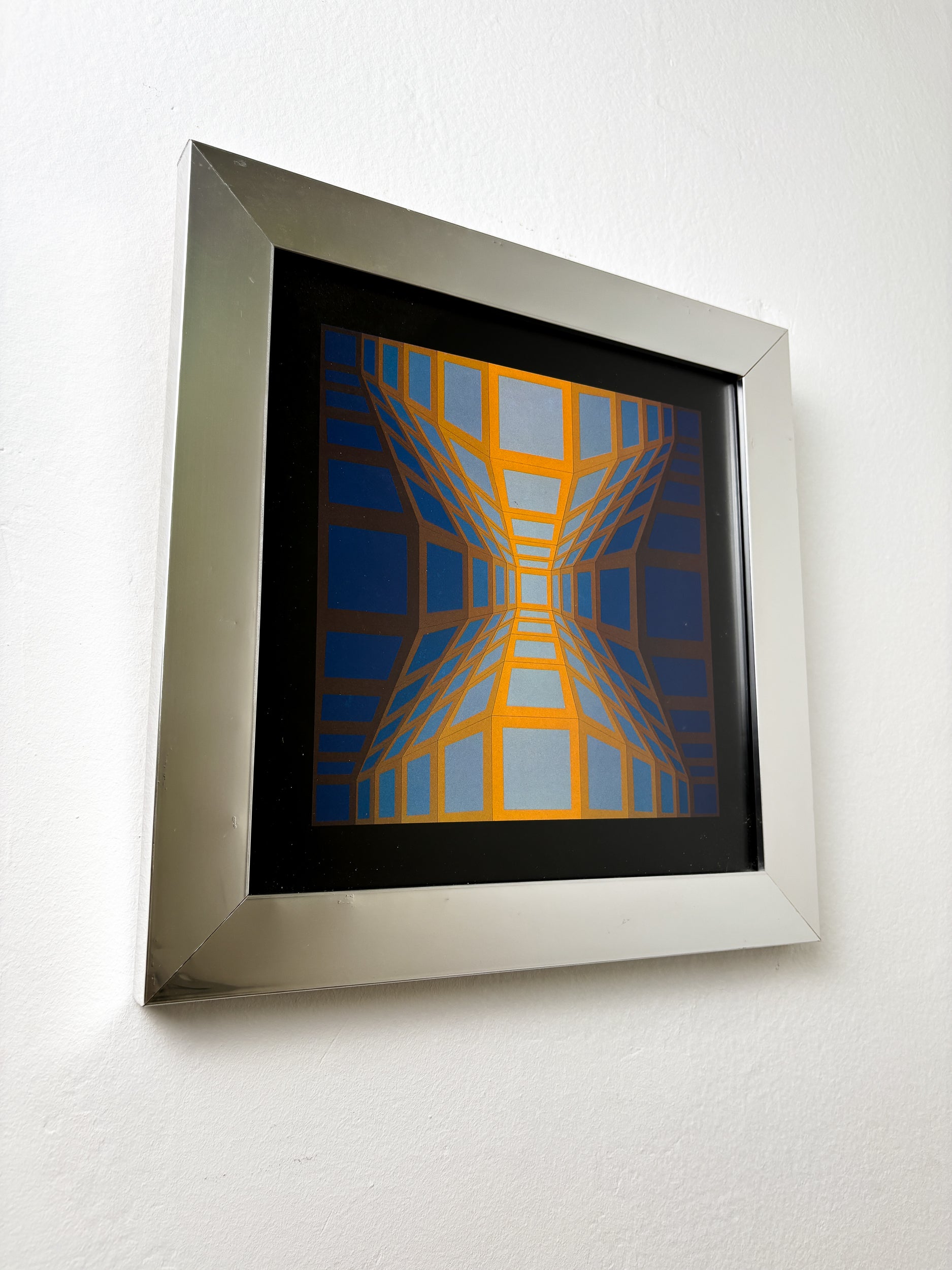 Victor Vasarely, Optical Composition, Circa 1970s, Offset Print, Framed