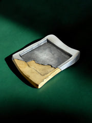 Brutalist tray by Art3, Spain, 1980's