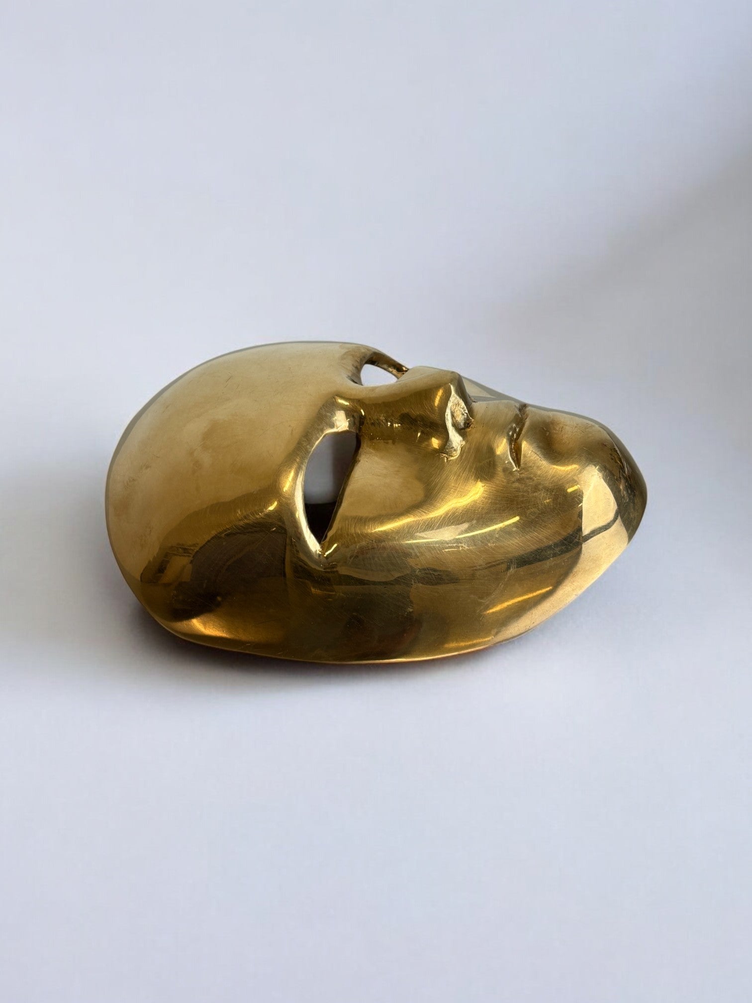 Venetian-Mask paperweight by Volare in bronze, Italy, 1980