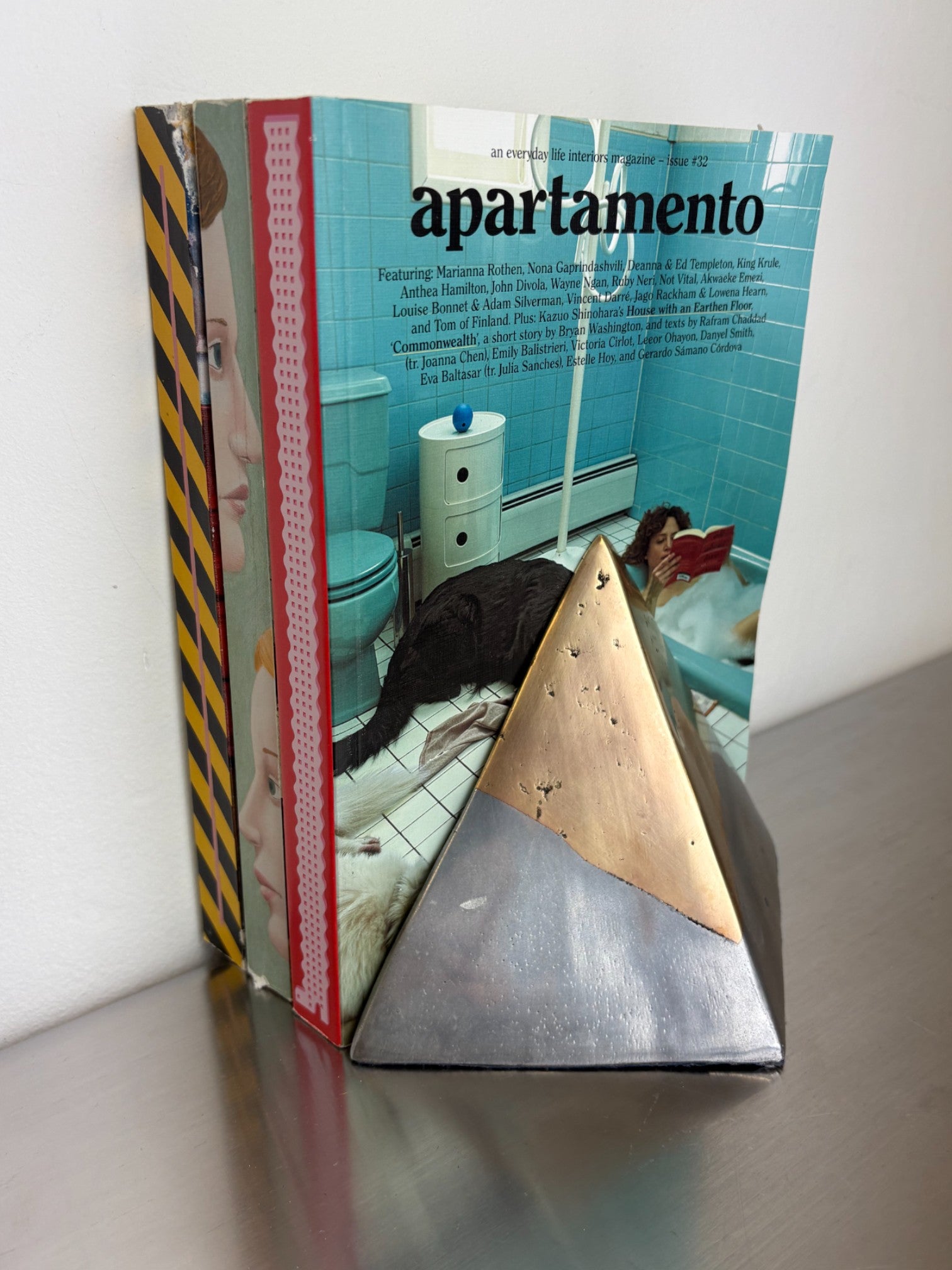 Brutalist sculpture by Ardisur, bookend in bronze, Spain 1970's