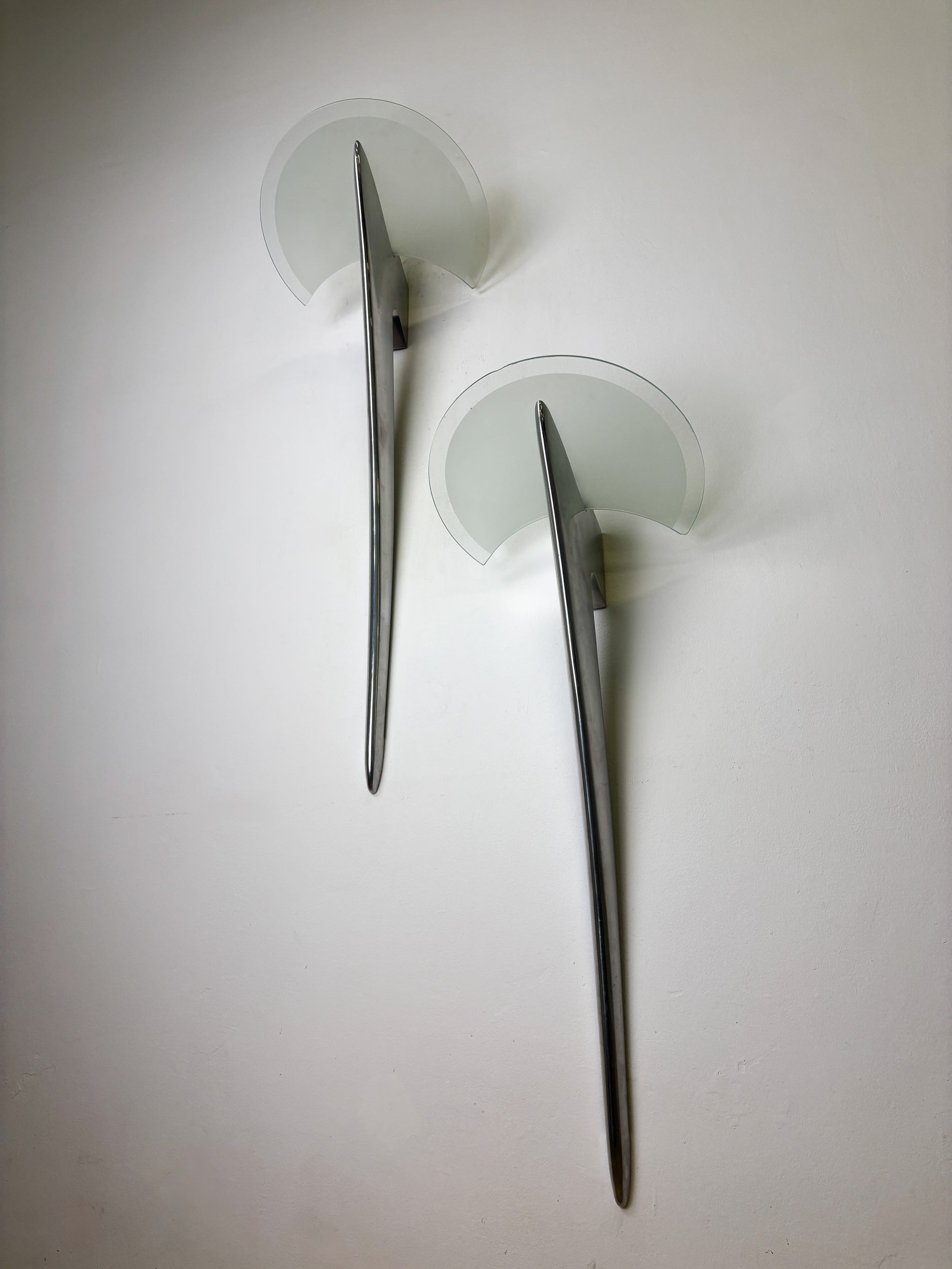 Pair of XXL "Alien" Wall Sconces by Taller Uno, Spain, 1970s
