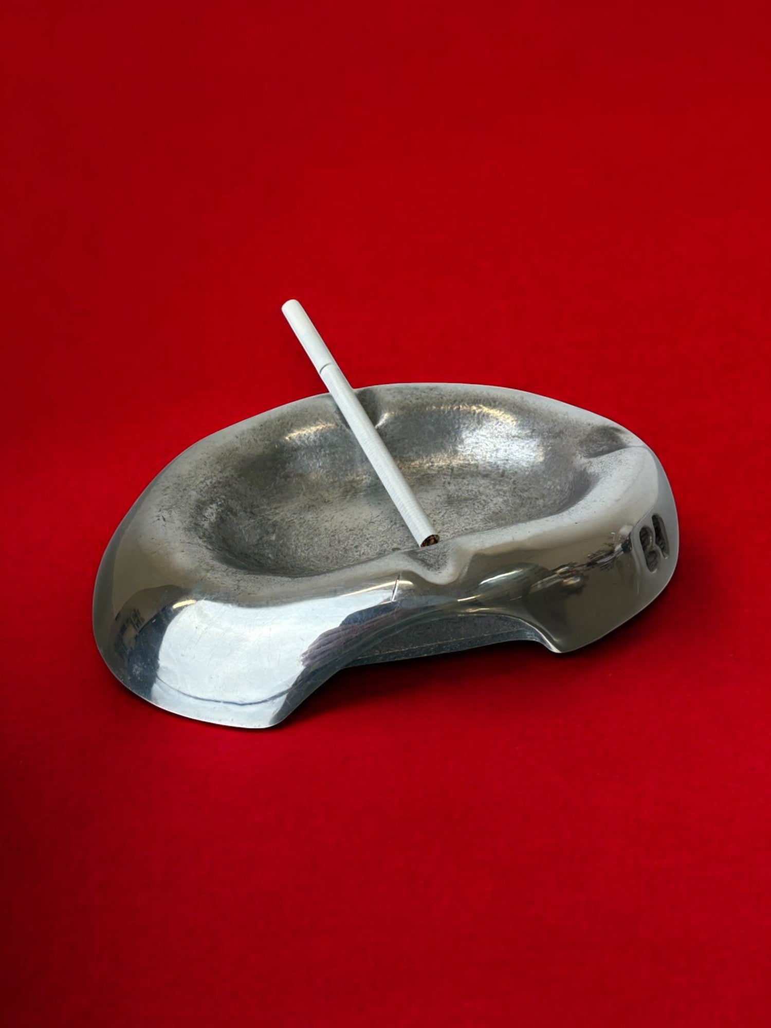 Brutalist ashtray by Art3, solid aluminium, Spain, 1970's