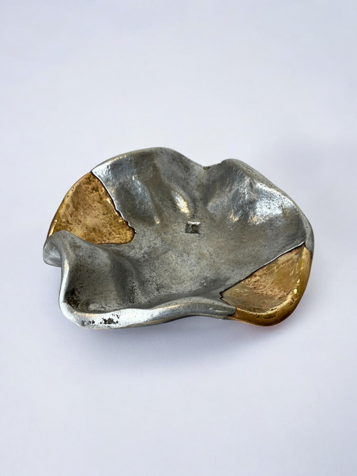 Brutalist tray by Art3, in Brass, Spain  1980's