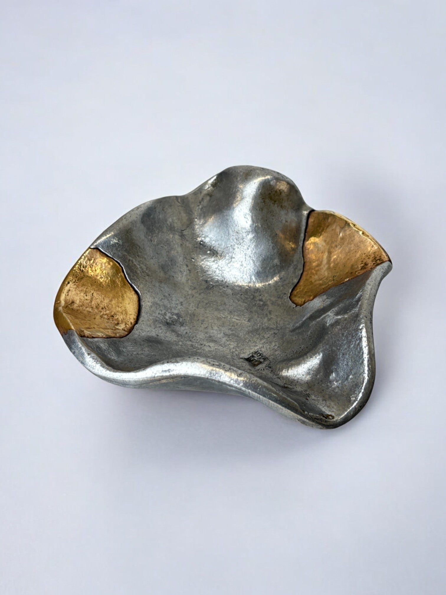 Brutalist tray by Art3, in Brass, Spain  1980's