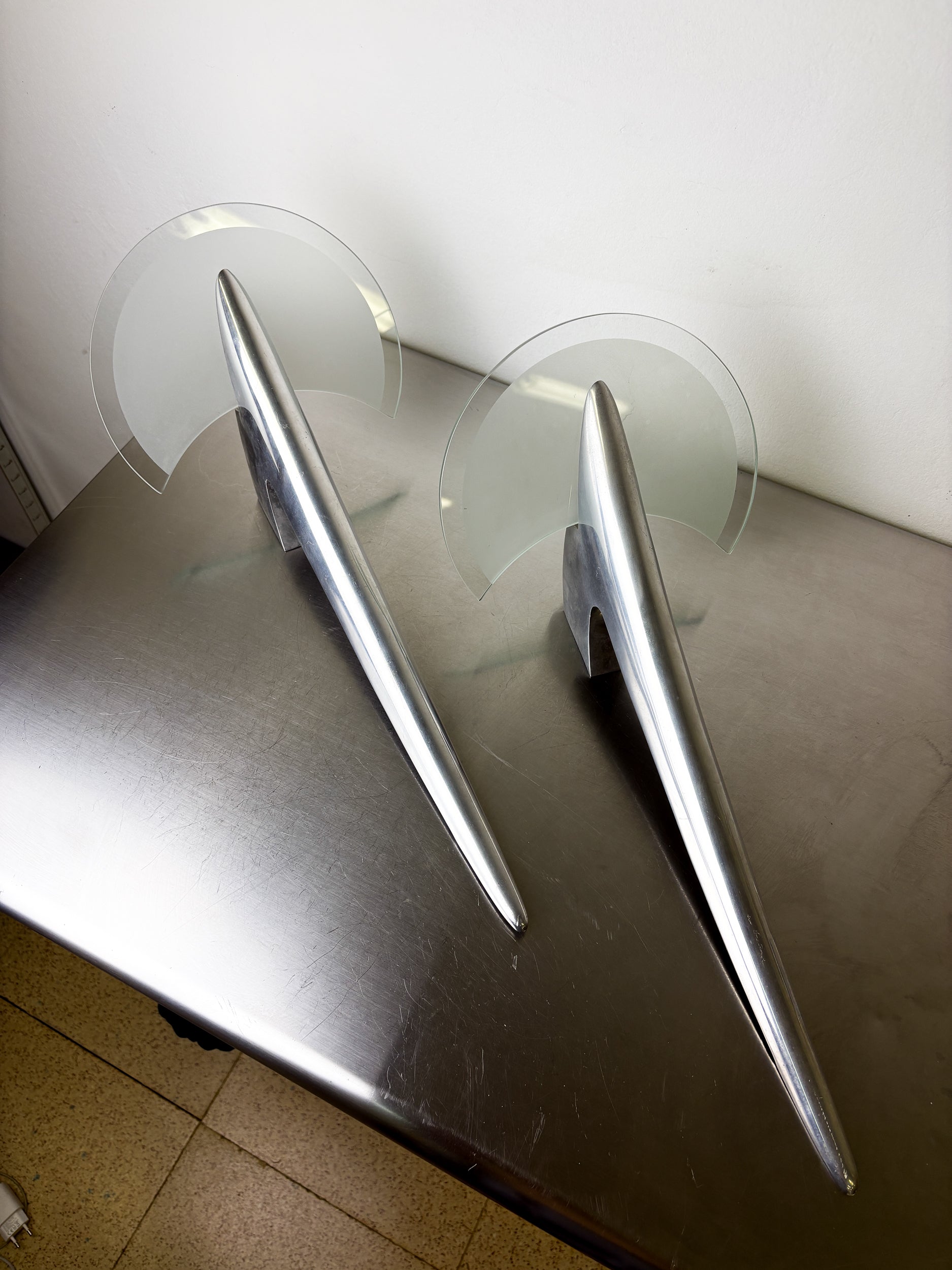 Pair of "Alien" Wall Sconces by Taller Uno, Spain, Circa 1970s